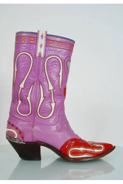 1950's Rare Nudie's Rodeo Tailor Novelty Hearts Leather Cowboy Boots