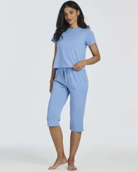 2 Pack: Women's Cotton Pajamas with Capri Pants (Available In Plus Size)