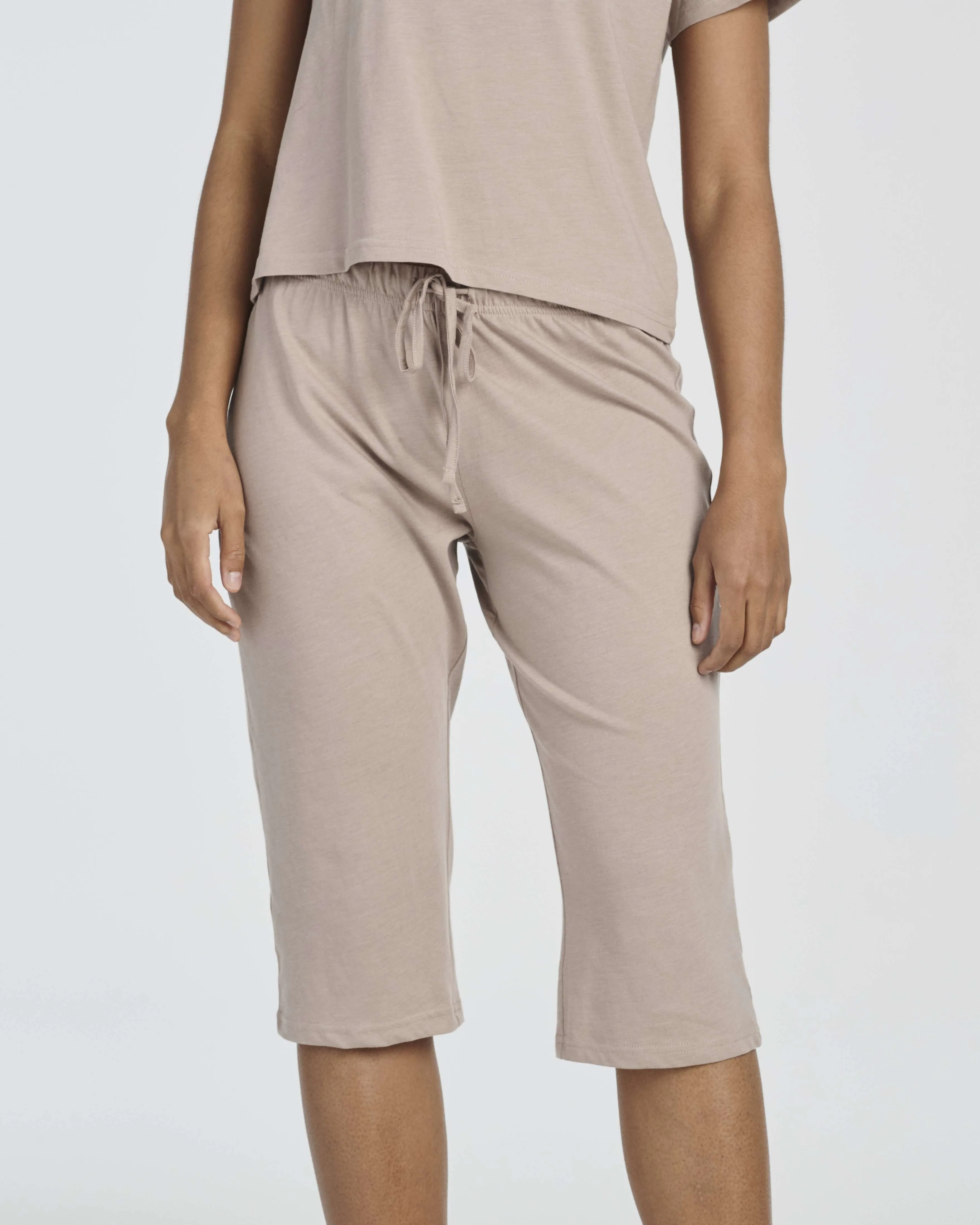 2 Pack: Women's Cotton Pajamas with Capri Pants (Available In Plus Size)