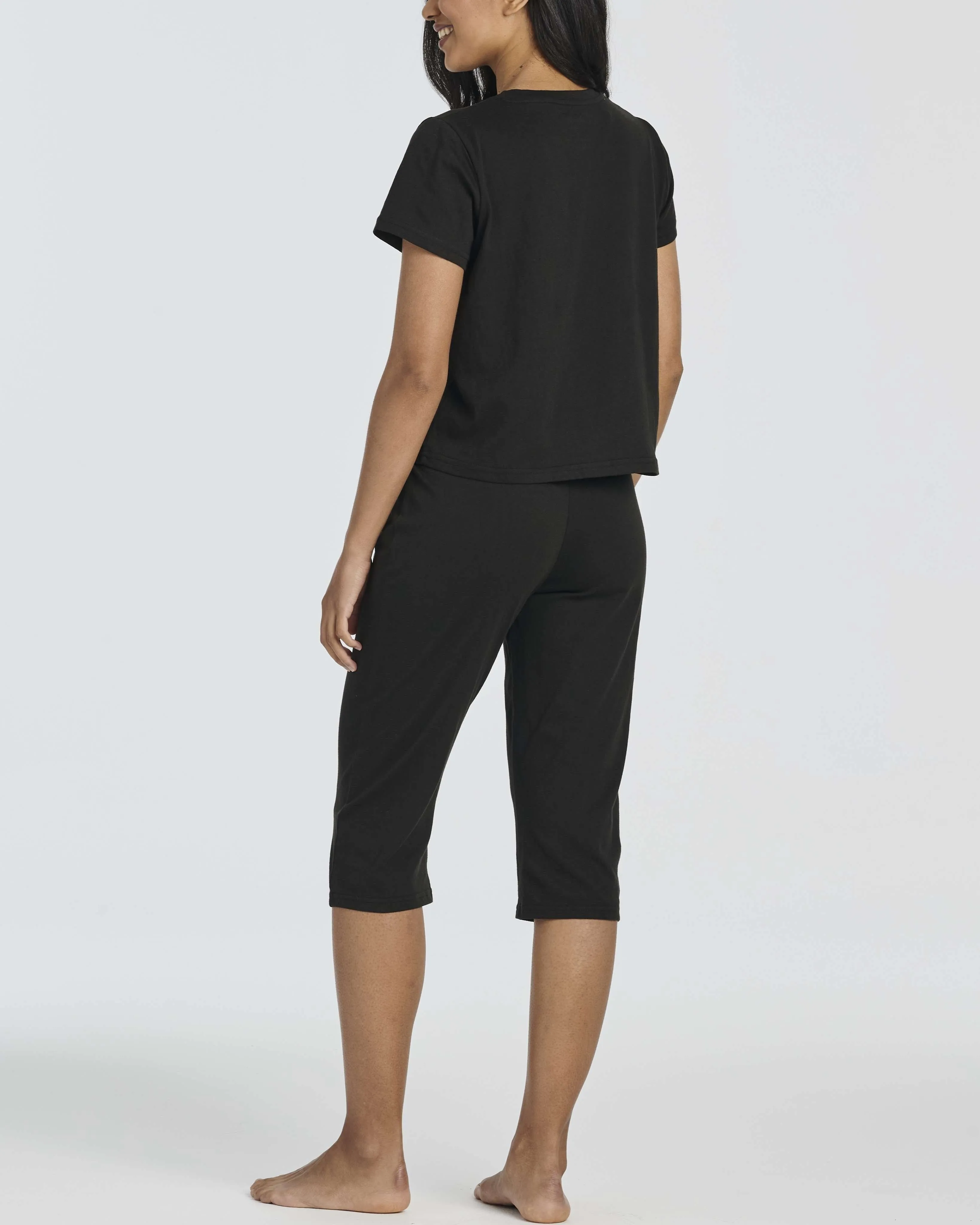 2 Pack: Women's Cotton Pajamas with Capri Pants (Available In Plus Size)