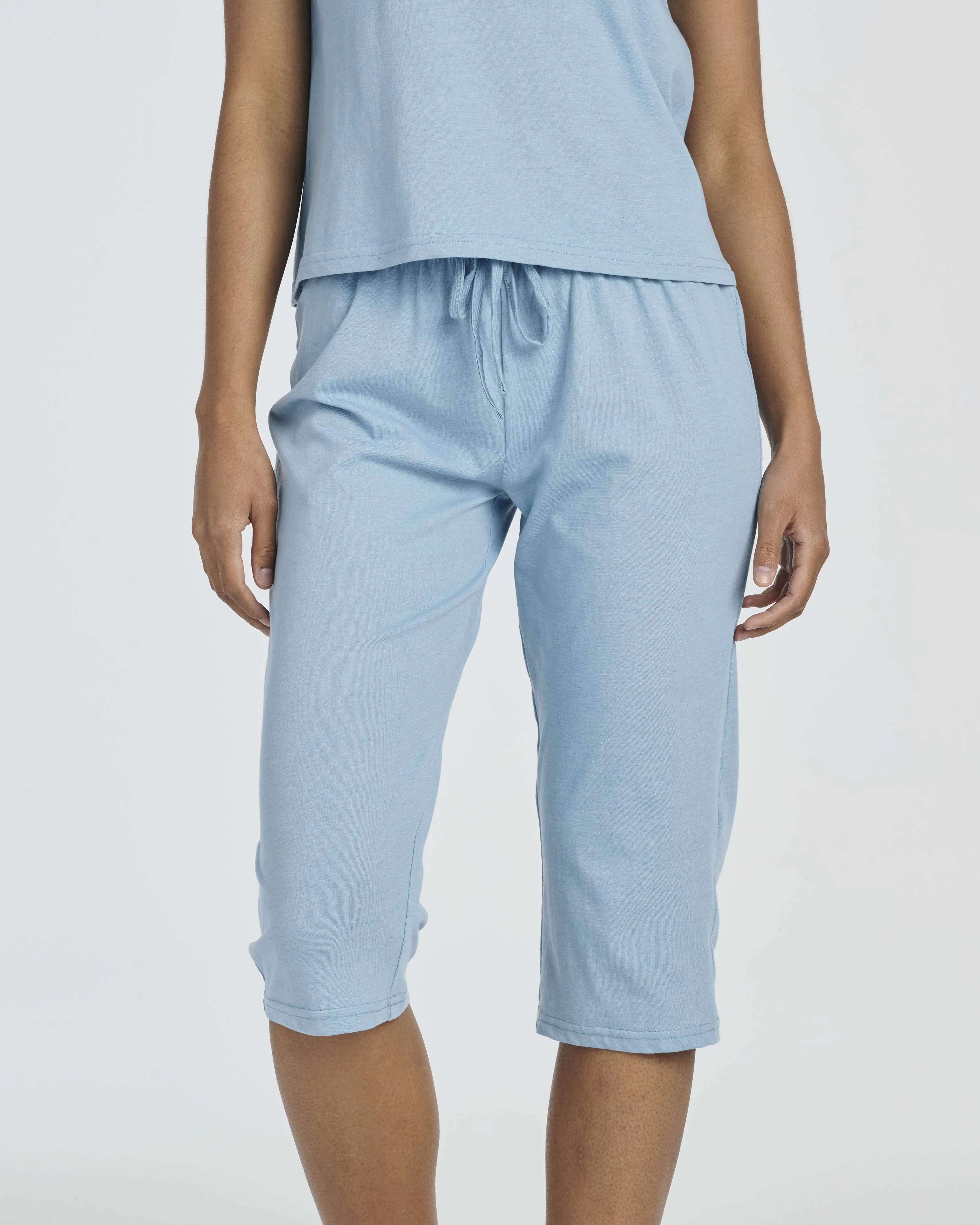 2 Pack: Women's Cotton Pajamas with Capri Pants (Available In Plus Size)