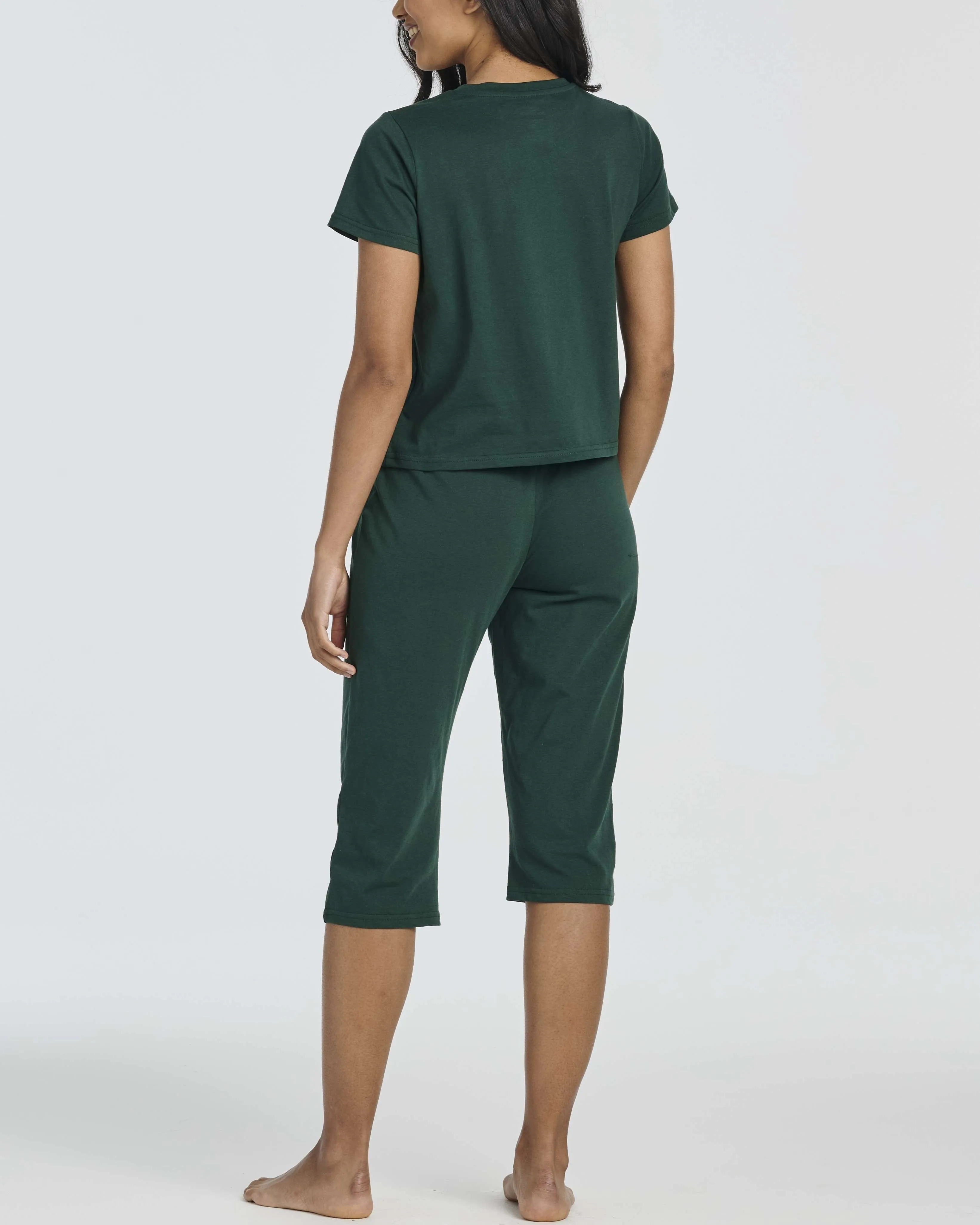 2 Pack: Women's Cotton Pajamas with Capri Pants (Available In Plus Size)
