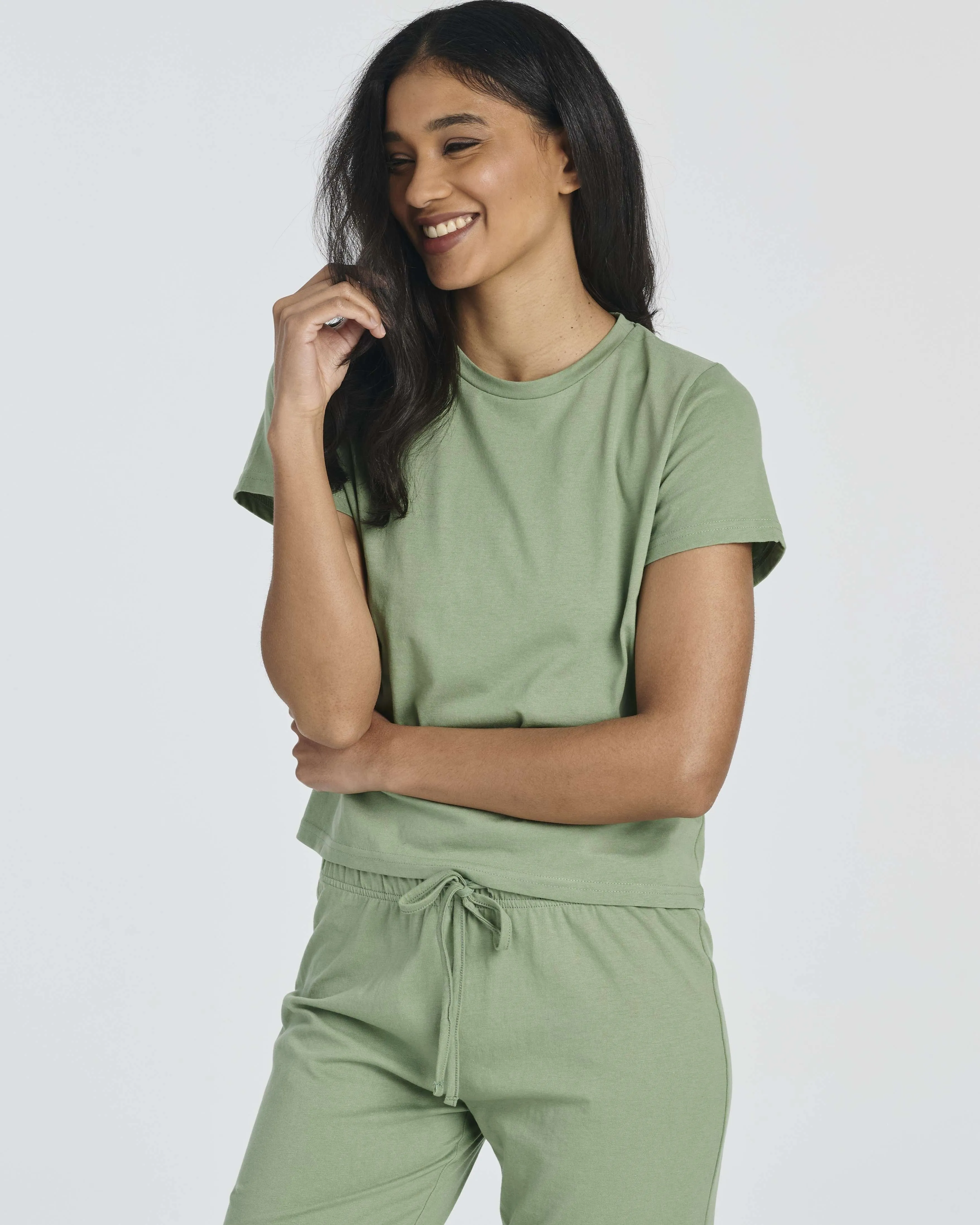 2 Pack: Women's Cotton Pajamas with Capri Pants (Available In Plus Size)