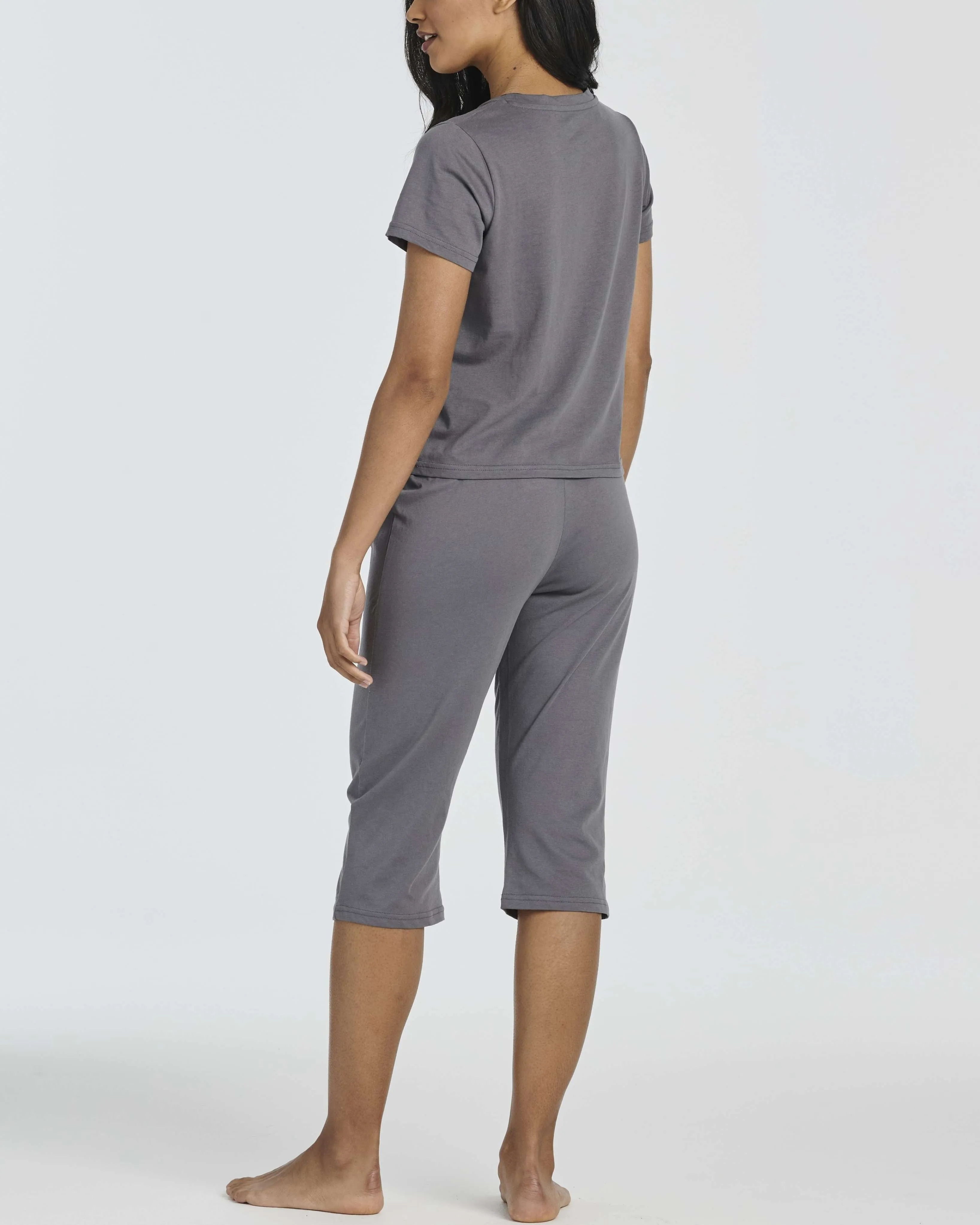 2 Pack: Women's Cotton Pajamas with Capri Pants (Available In Plus Size)