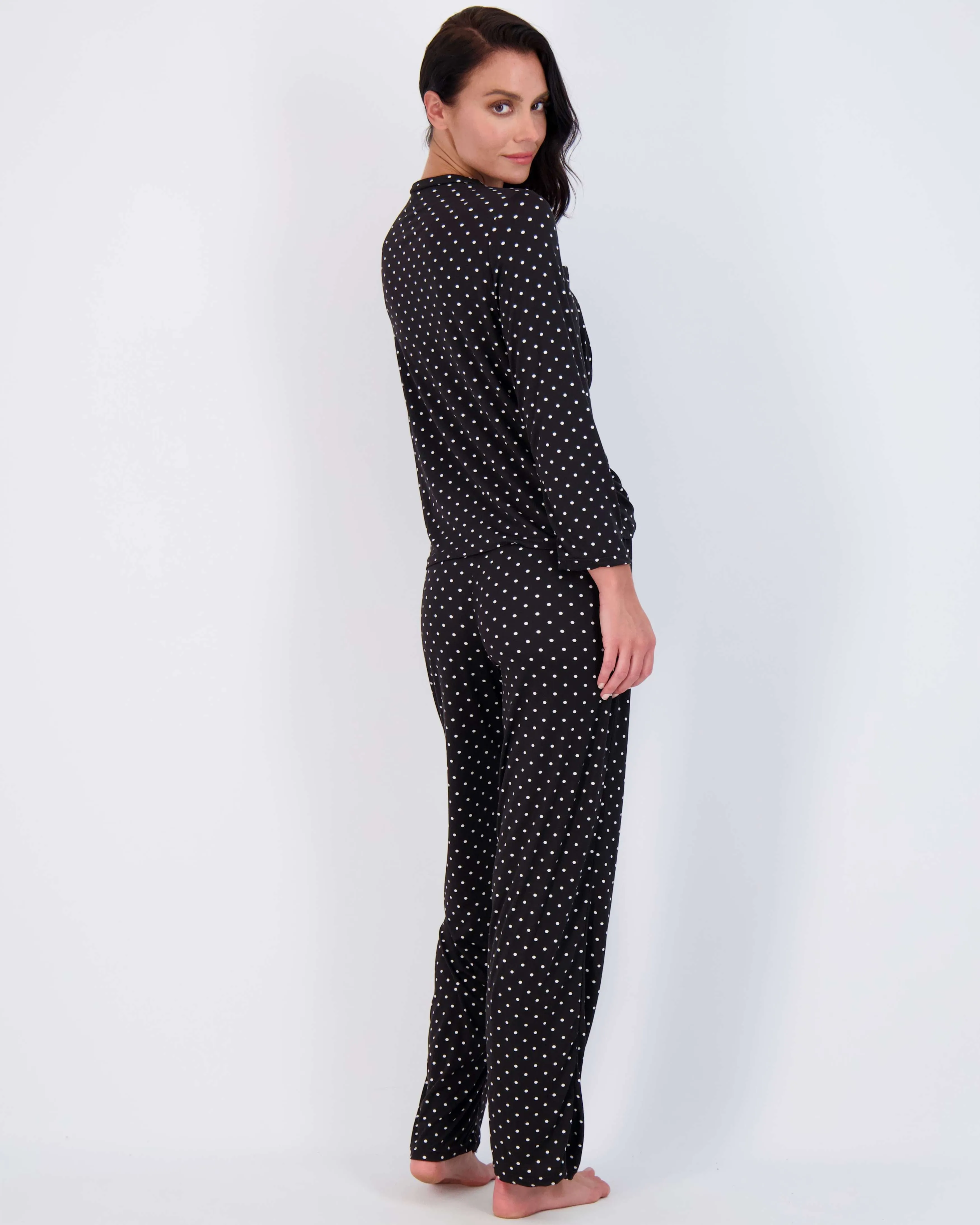 2 Pack: Women’s Pajama Set Super-Soft Long Sleeve Top With Pants