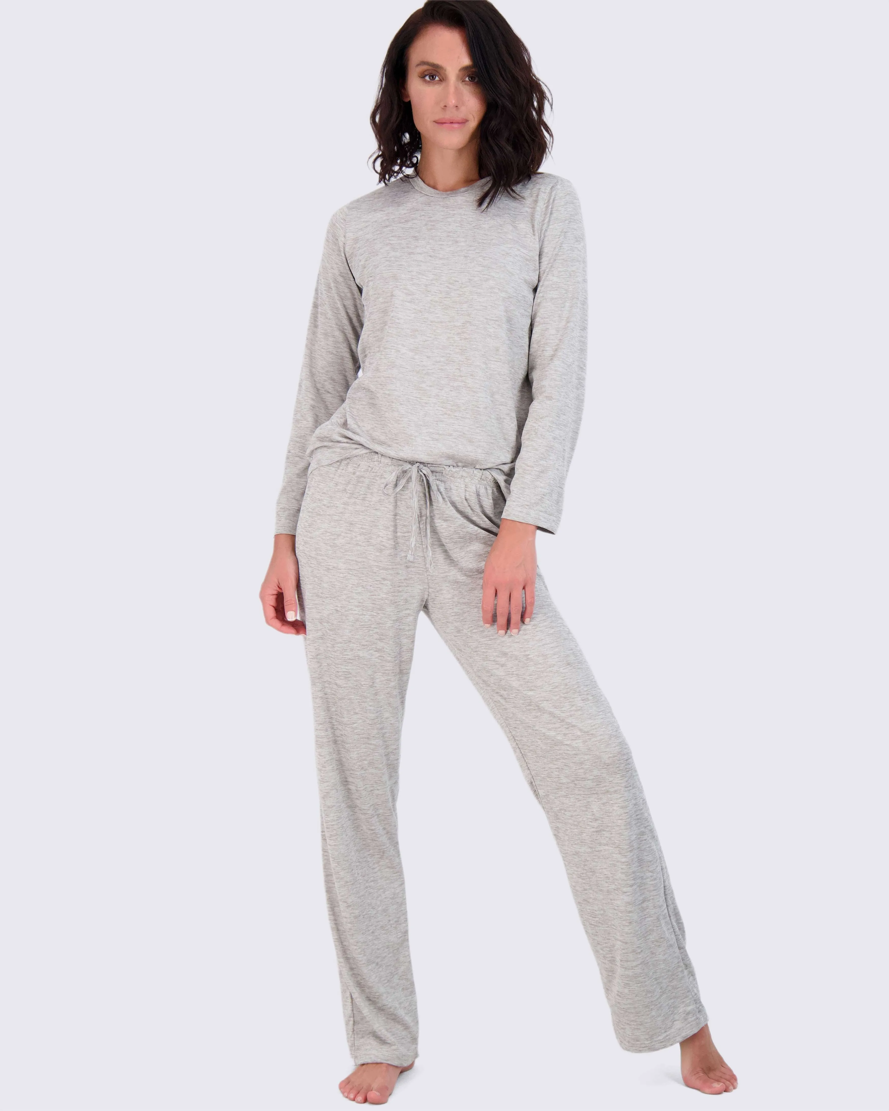 2 Pack: Women’s Pajama Set Super-Soft Long Sleeve Top With Pants