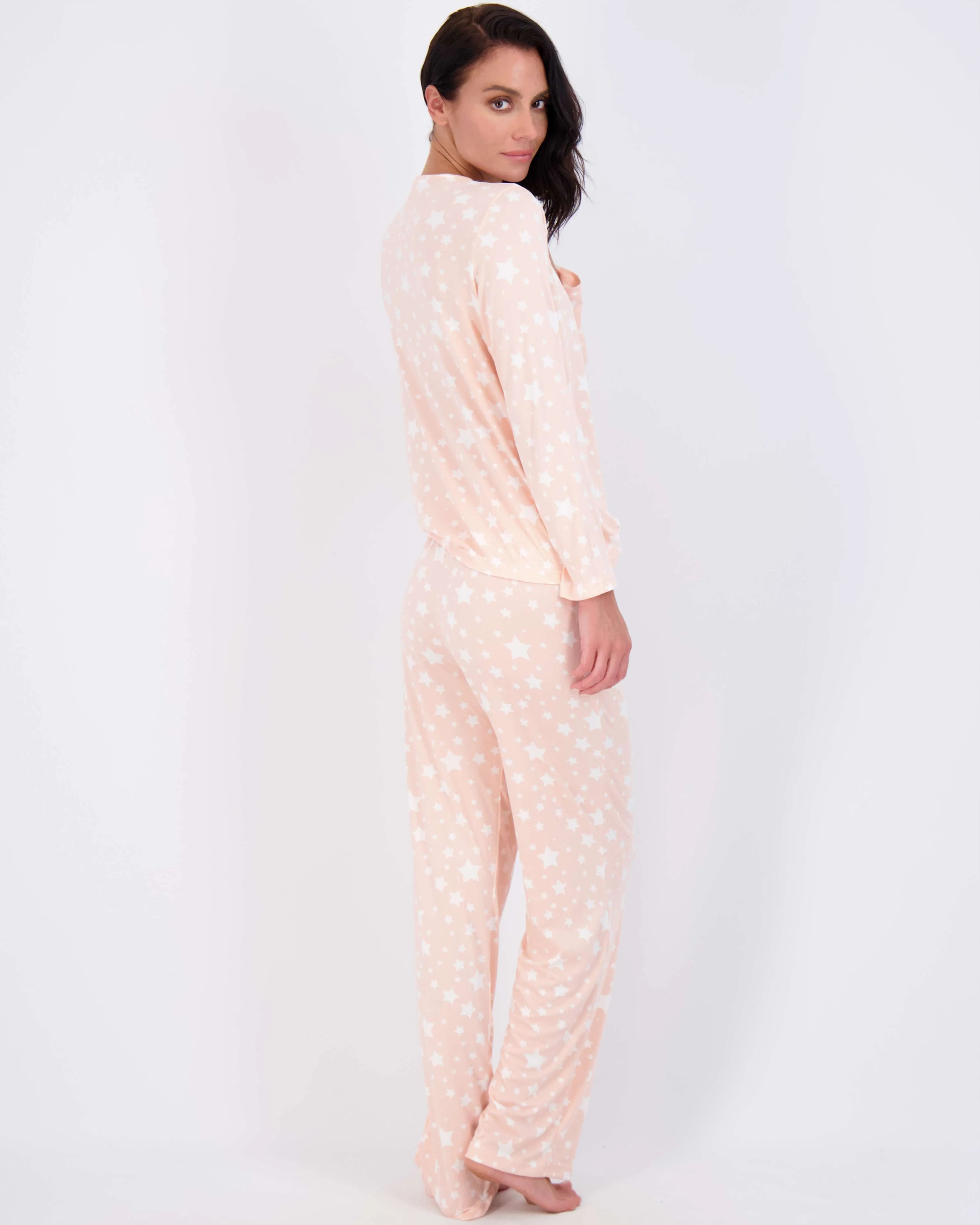 2 Pack: Women’s Pajama Set Super-Soft Long Sleeve Top With Pants