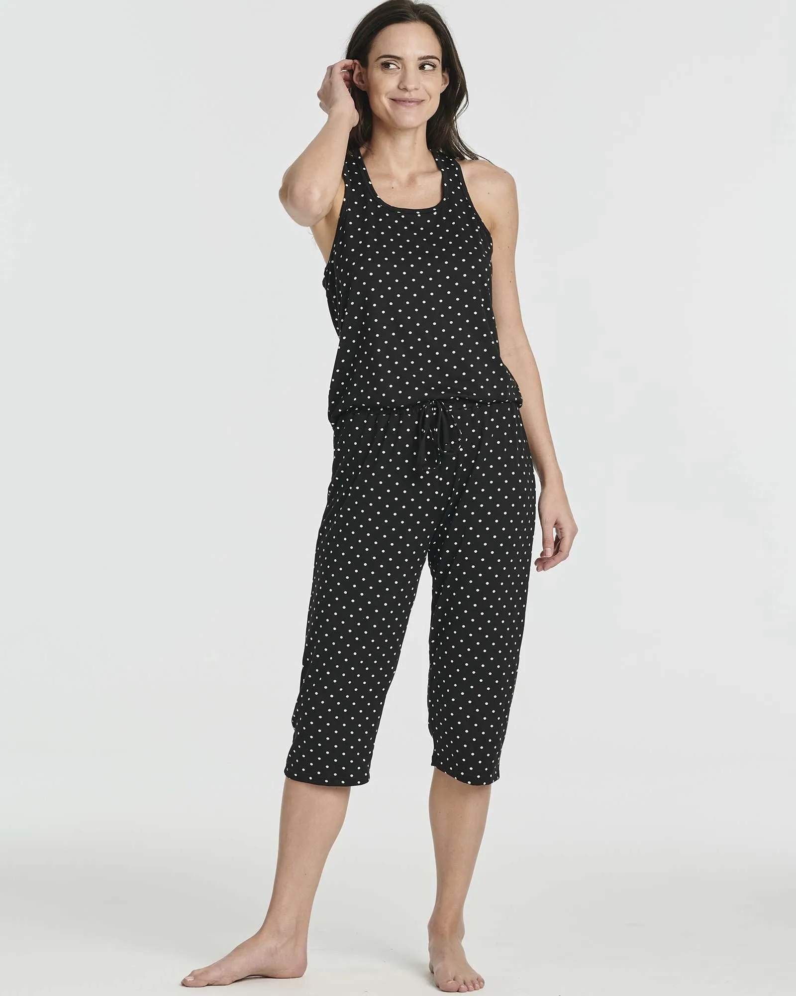 2 Pack: Women's Pajama Set Tank Top and Capri Pants