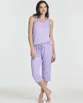 2 Pack: Women's Pajama Set Tank Top and Capri Pants