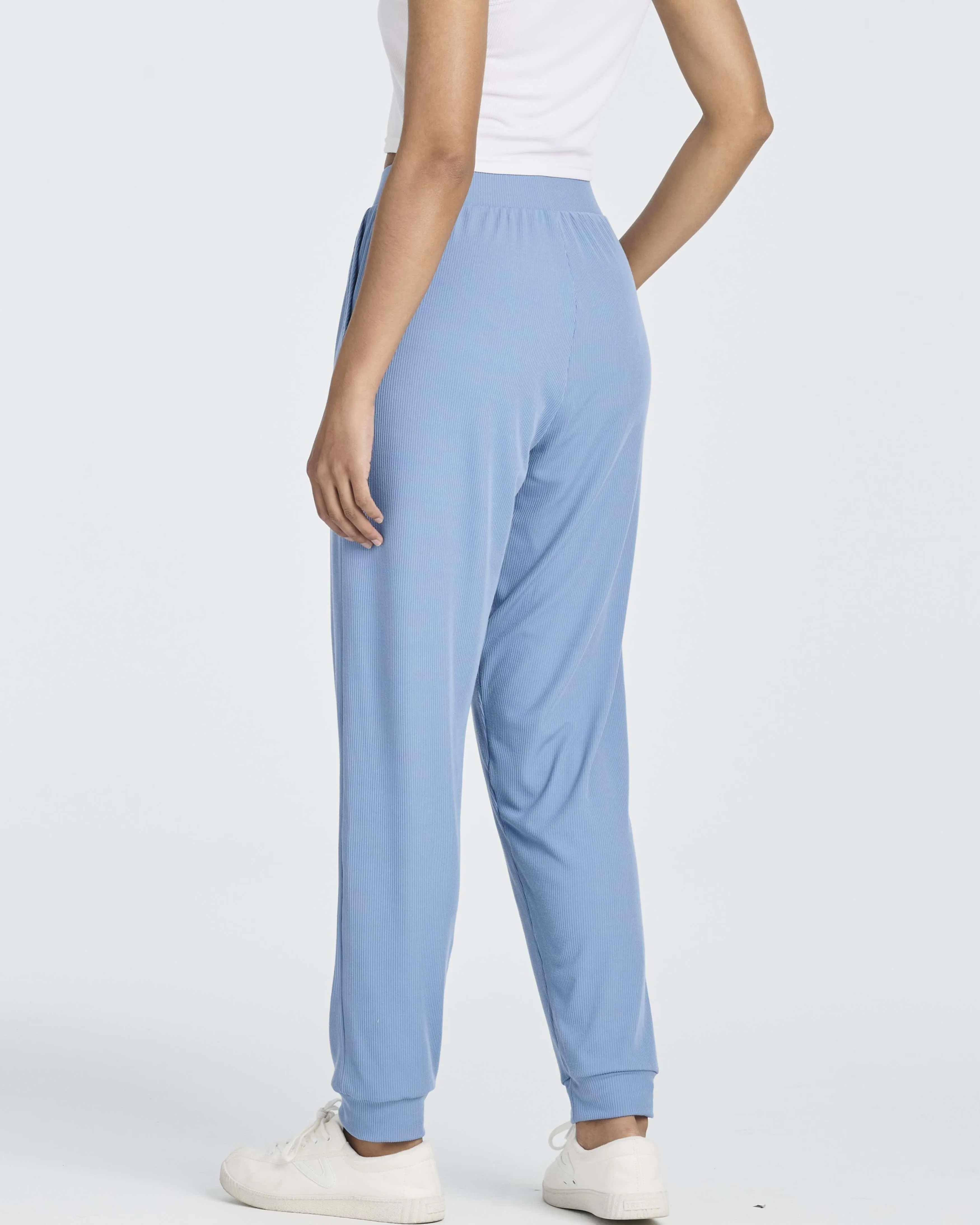 3 Pack: Women's Ribbed Lounge Jogger Sweatpants