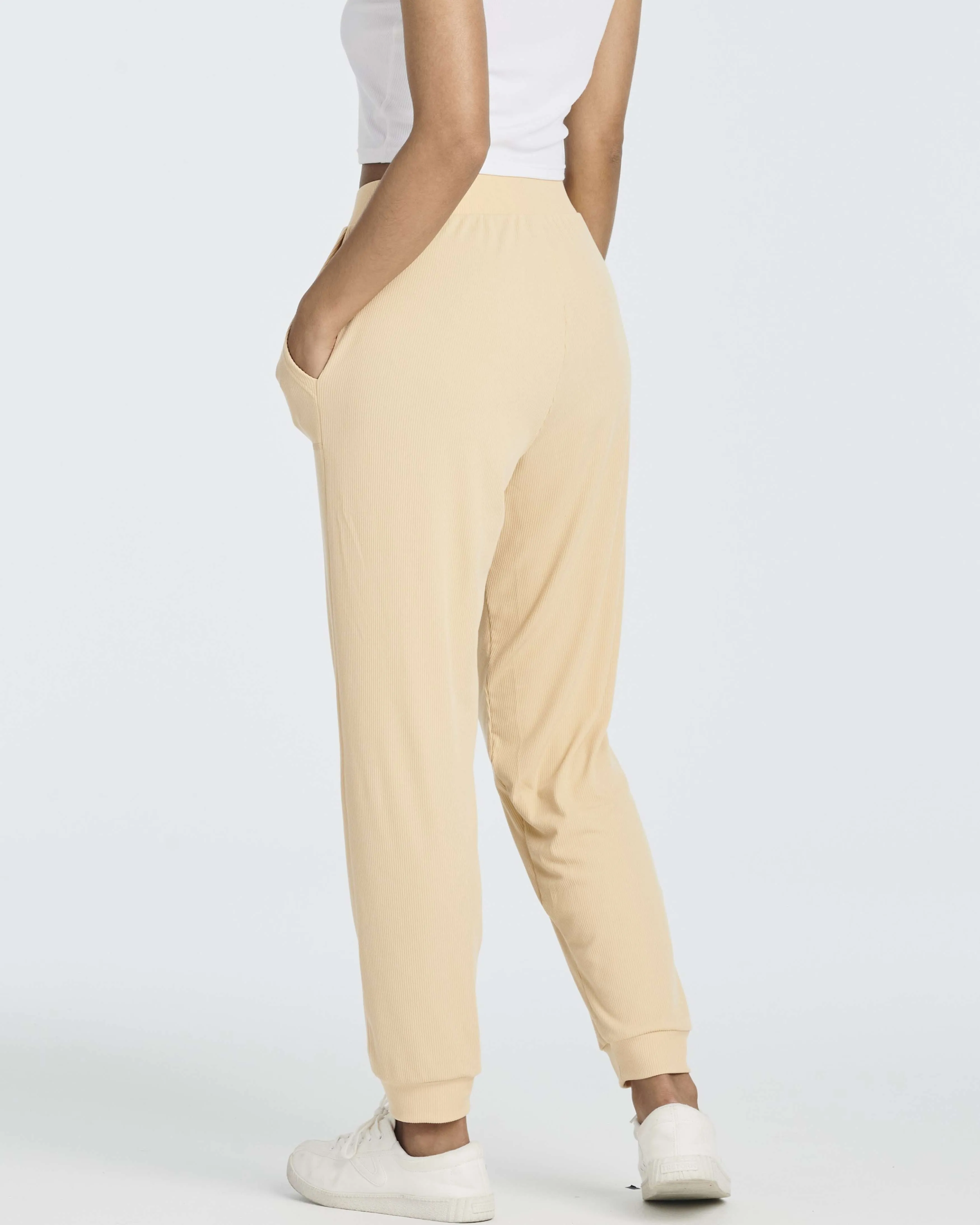 3 Pack: Women's Ribbed Lounge Jogger Sweatpants