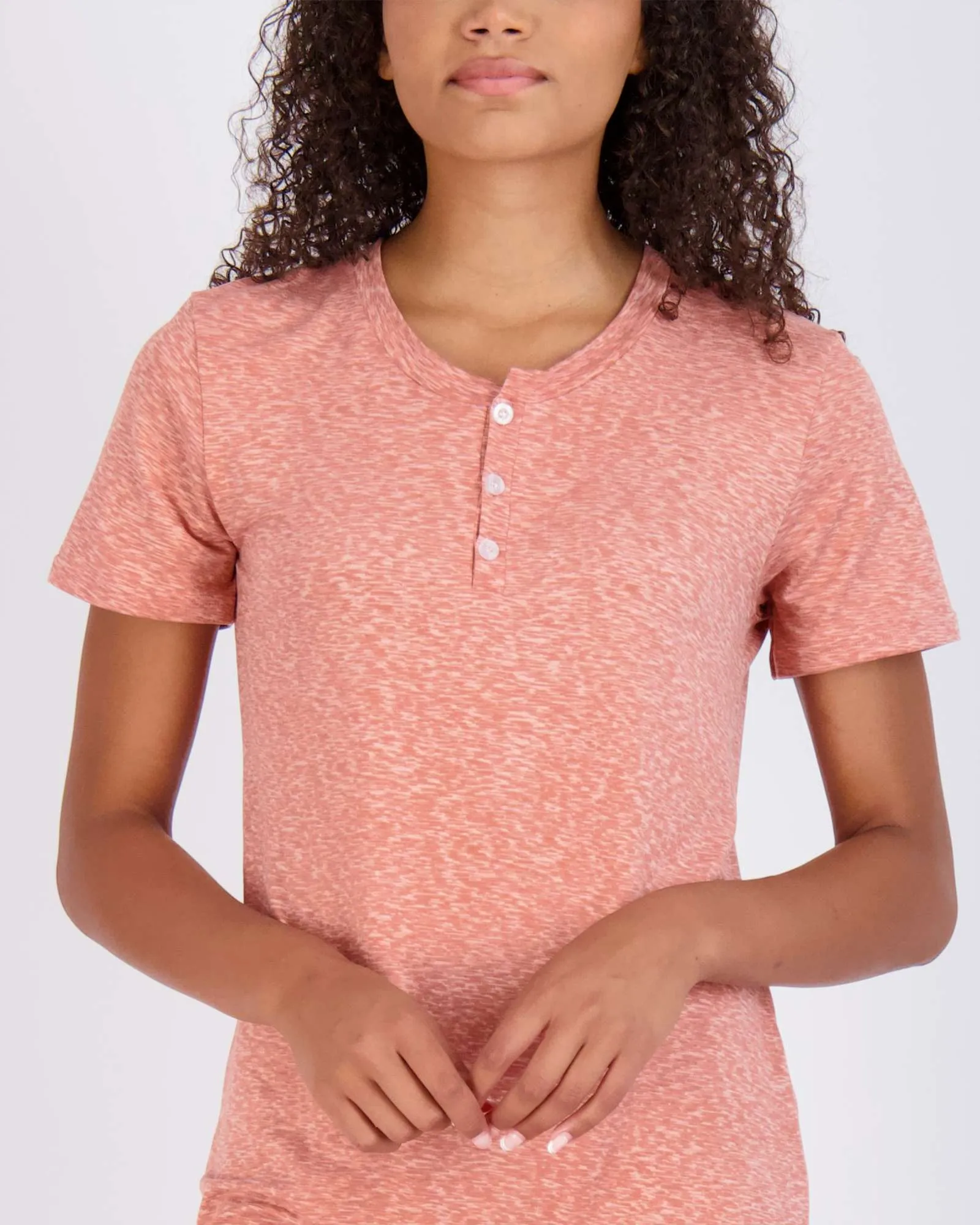 3 Pack: Womens Short Sleeve Henley Nightshirt Nightgown Sleep Dress