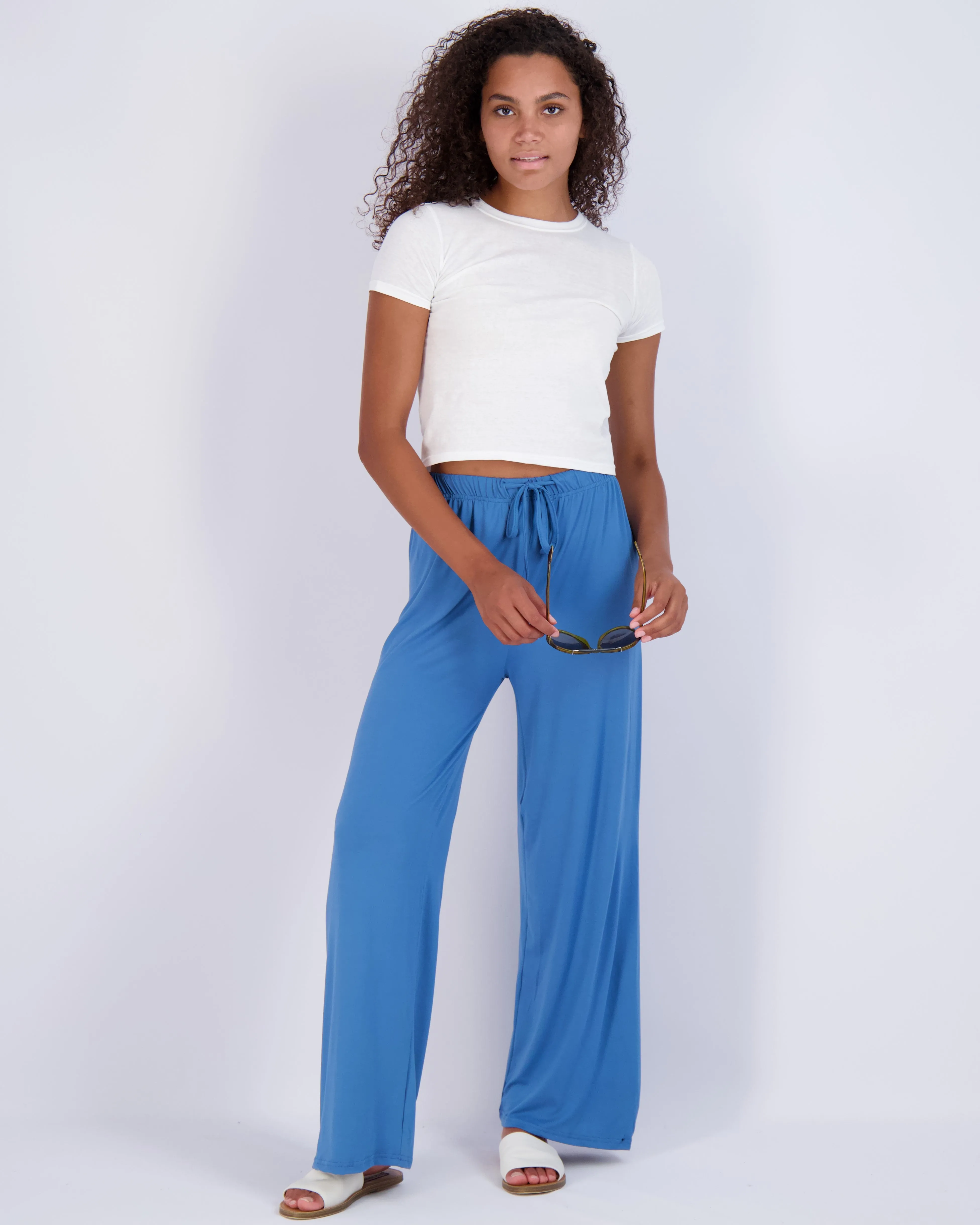 3 Pack: Womens Wide Leg Palazzo Lounge Pajama Pants