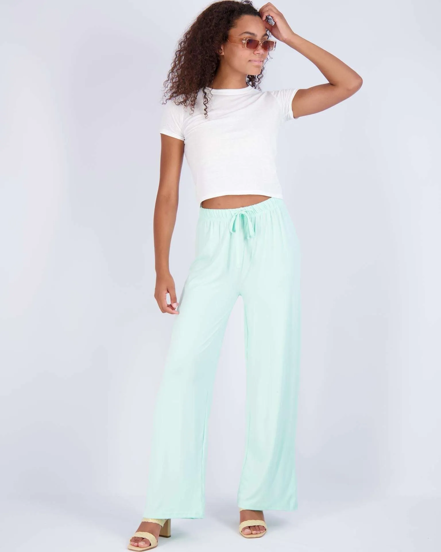3 Pack: Womens Wide Leg Palazzo Lounge Pajama Pants