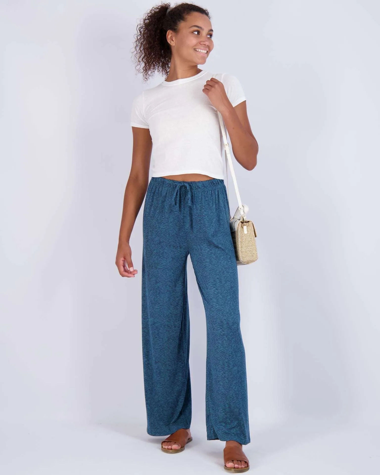 3 Pack: Womens Wide Leg Palazzo Lounge Pajama Pants
