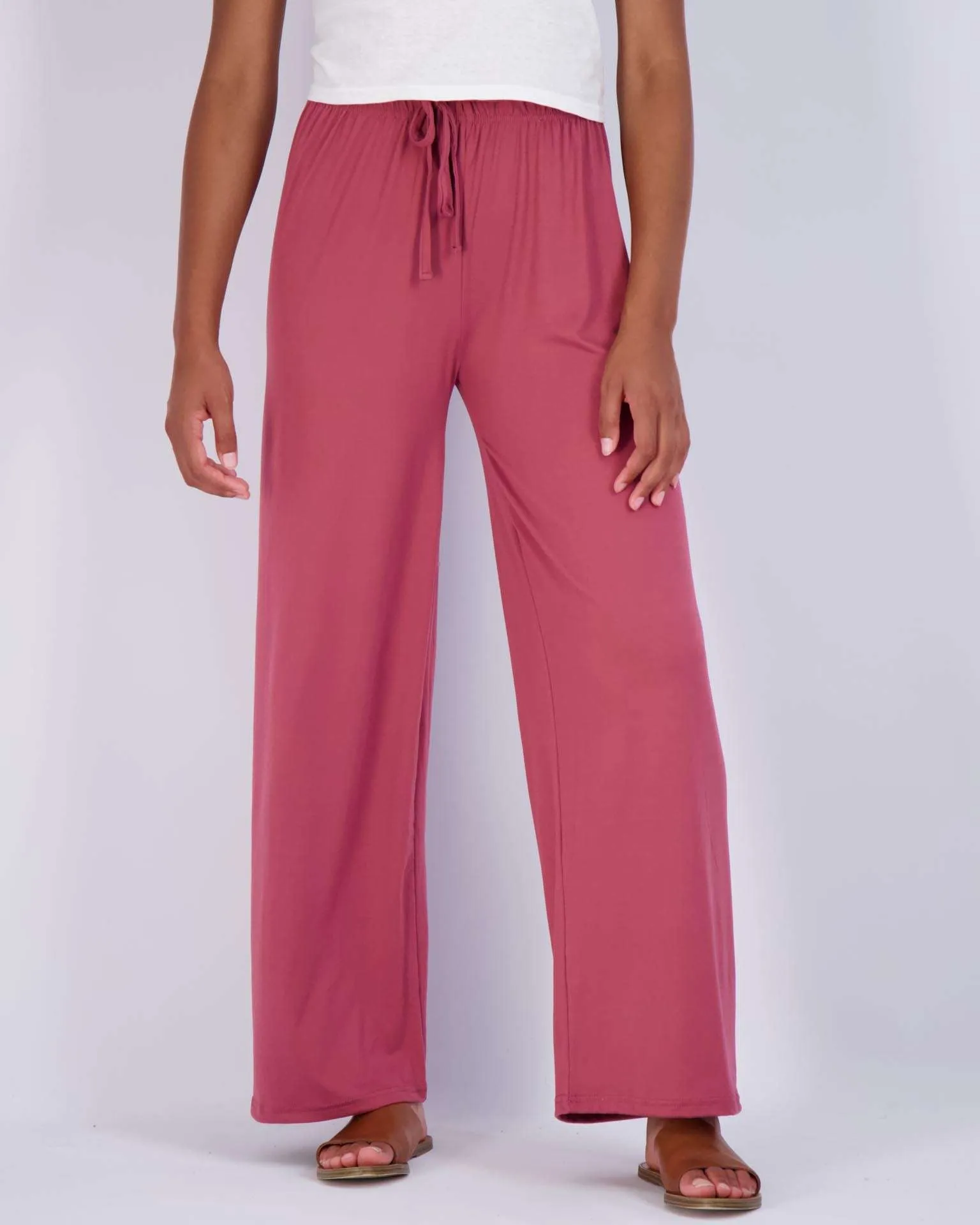 3 Pack: Womens Wide Leg Palazzo Lounge Pajama Pants