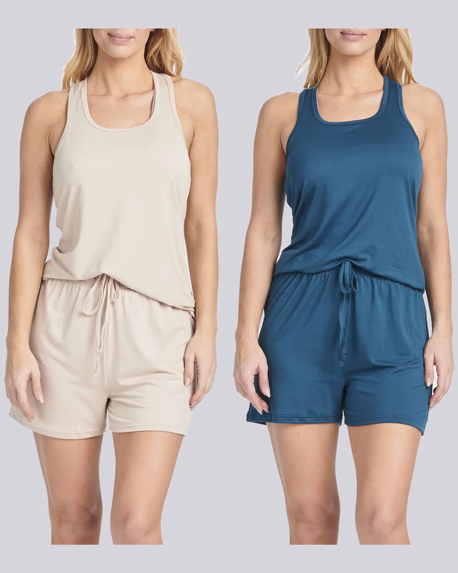 4 Pack: Women's Super-Soft Tank Top and Short Pajama Set (Available in Plus Size)