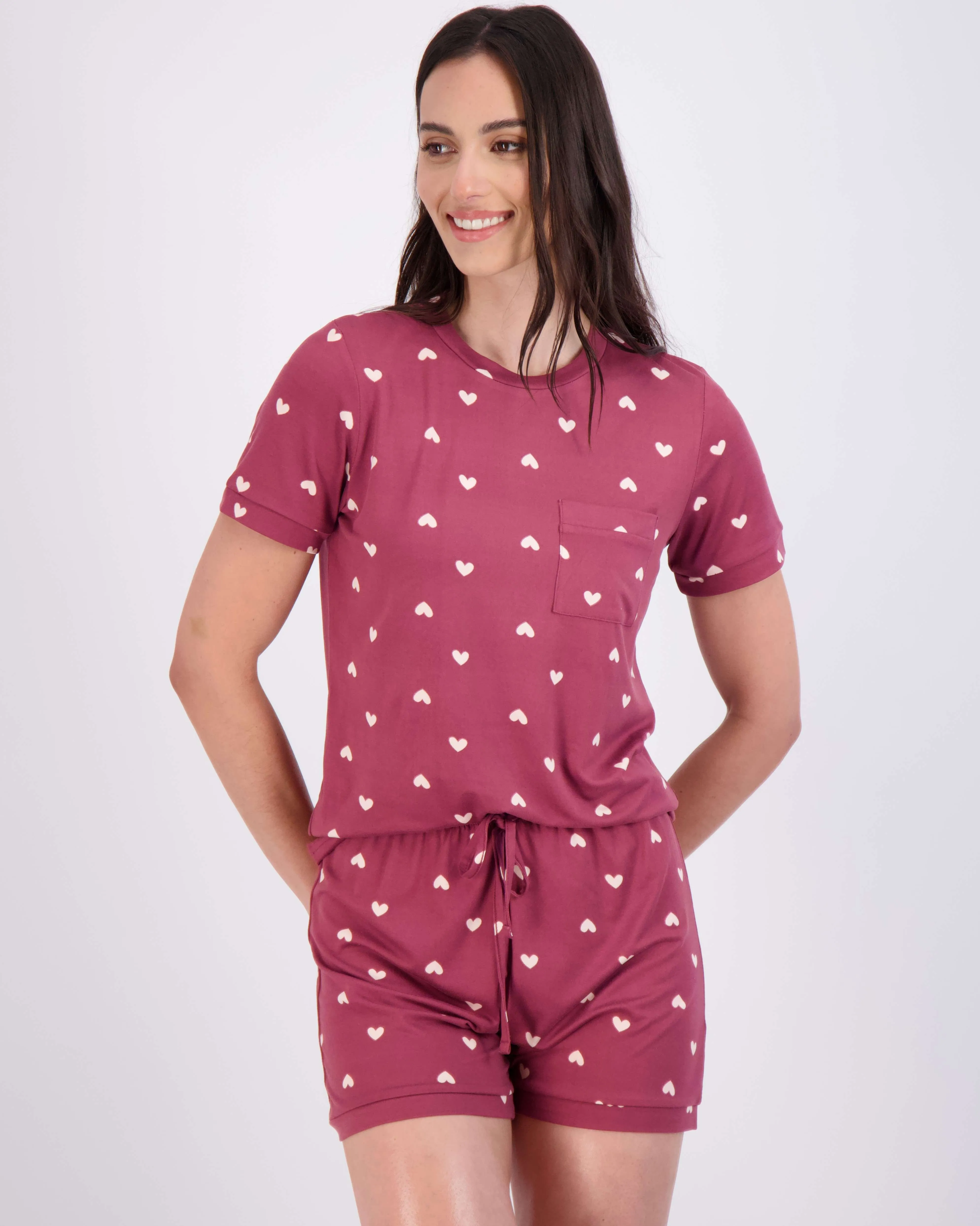 4 Piece: Womens Short Sleeve with Shorts Pajama Set