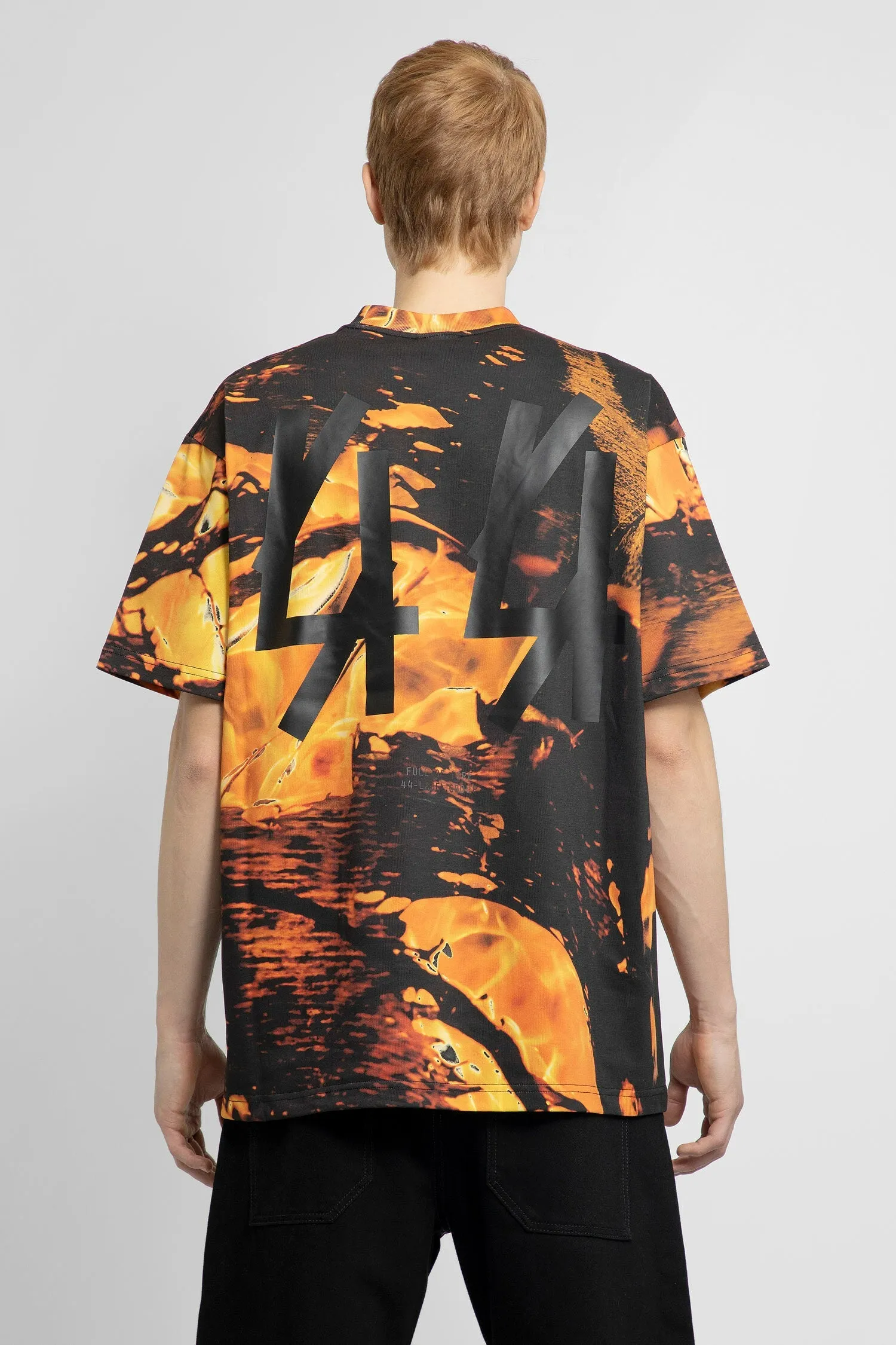 44 LABEL GROUP MAN BLACK T-SHIRTS & TANK TOPS