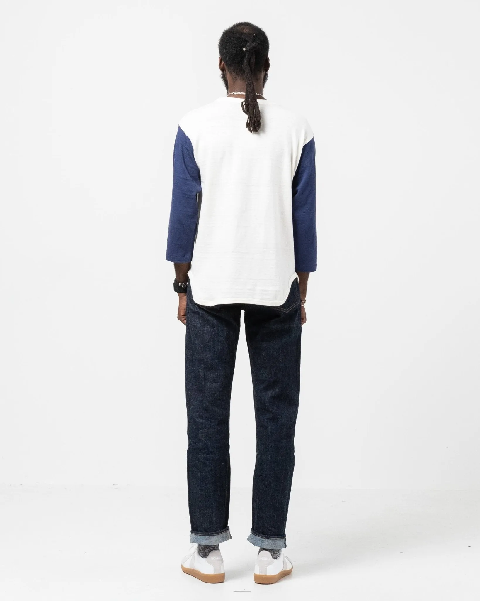 4800 Baseball Tee Cream x Navy