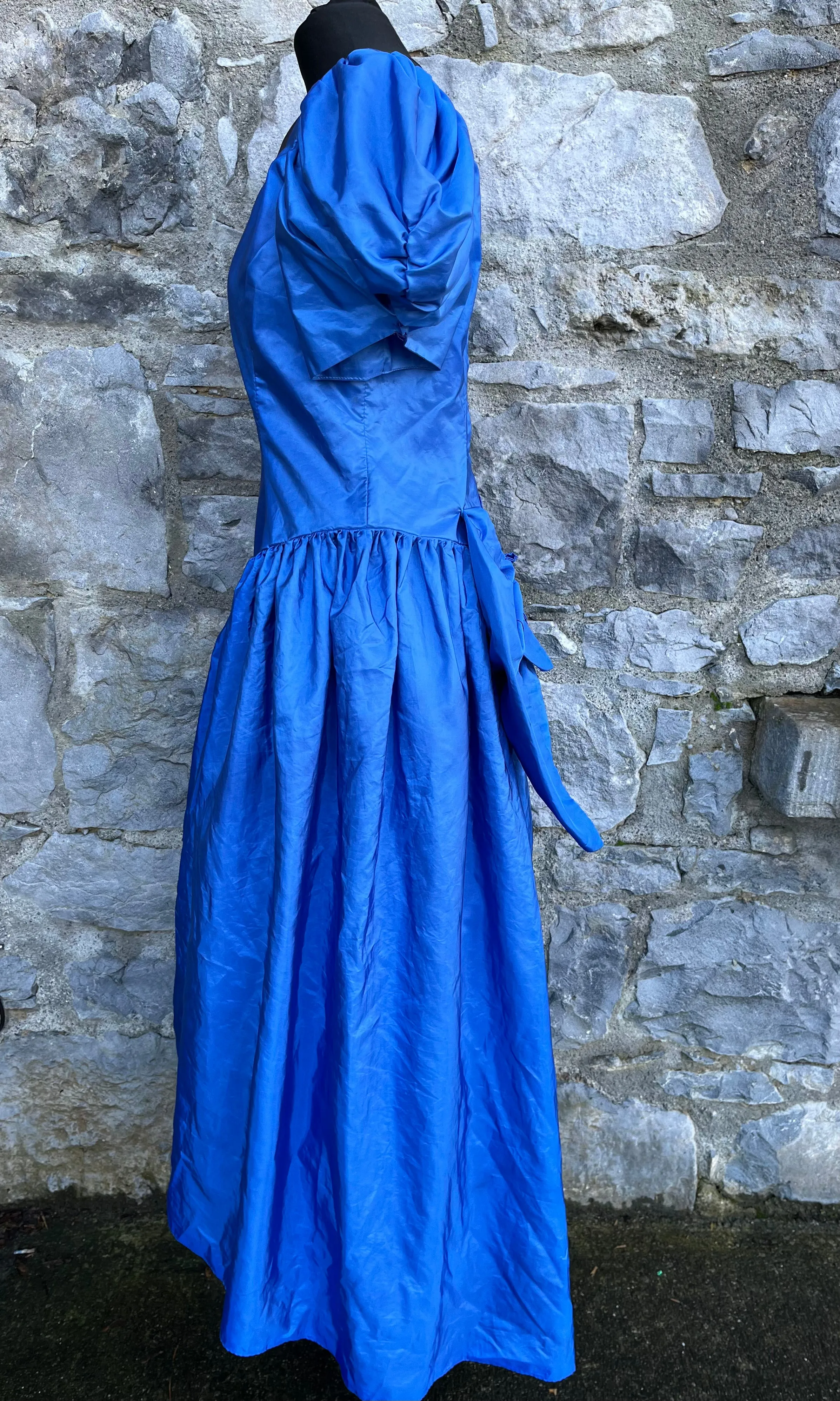 80s blue prom dress uk 10-12