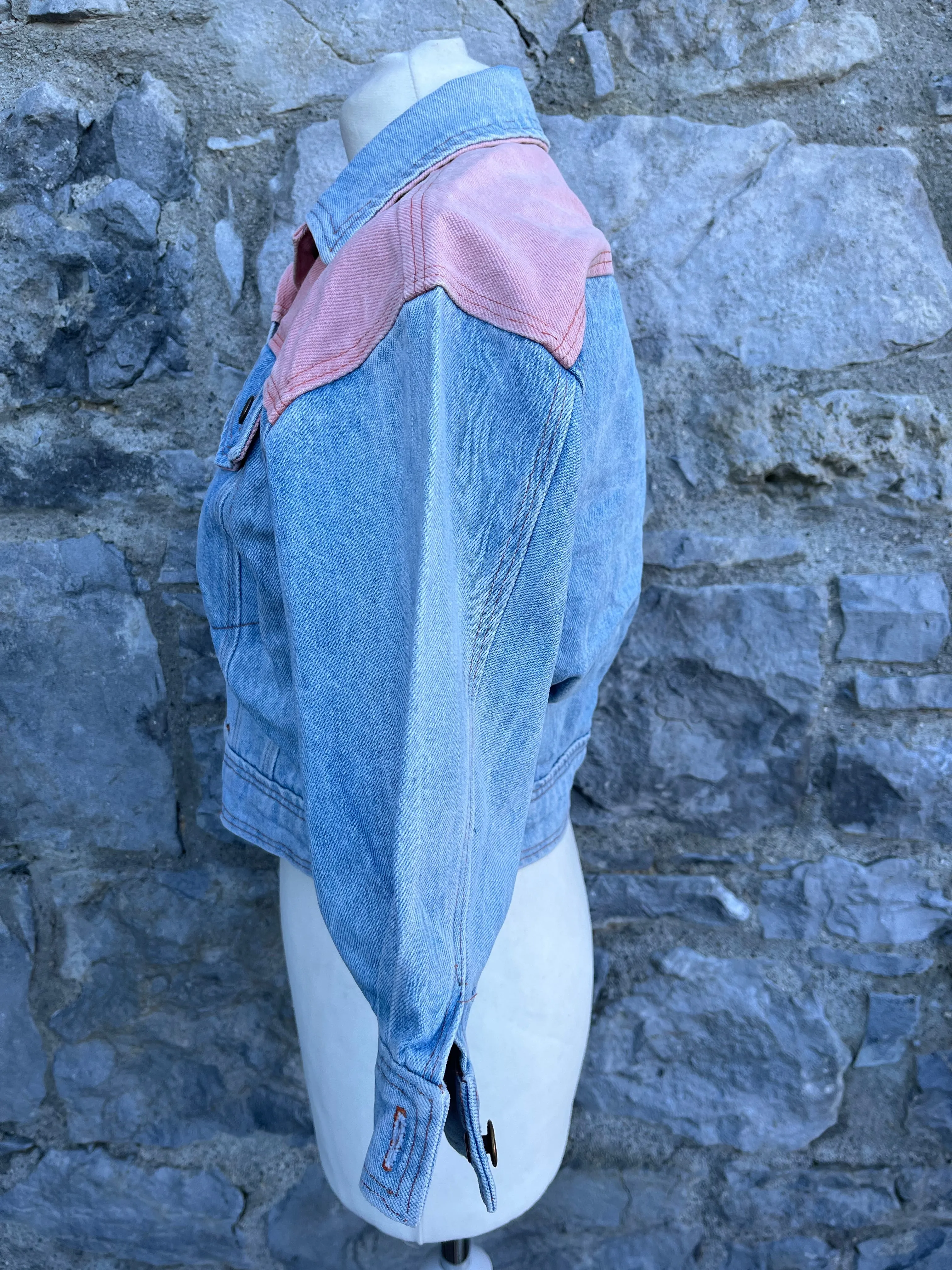80s pink&blue denim jacket   6y (116cm)