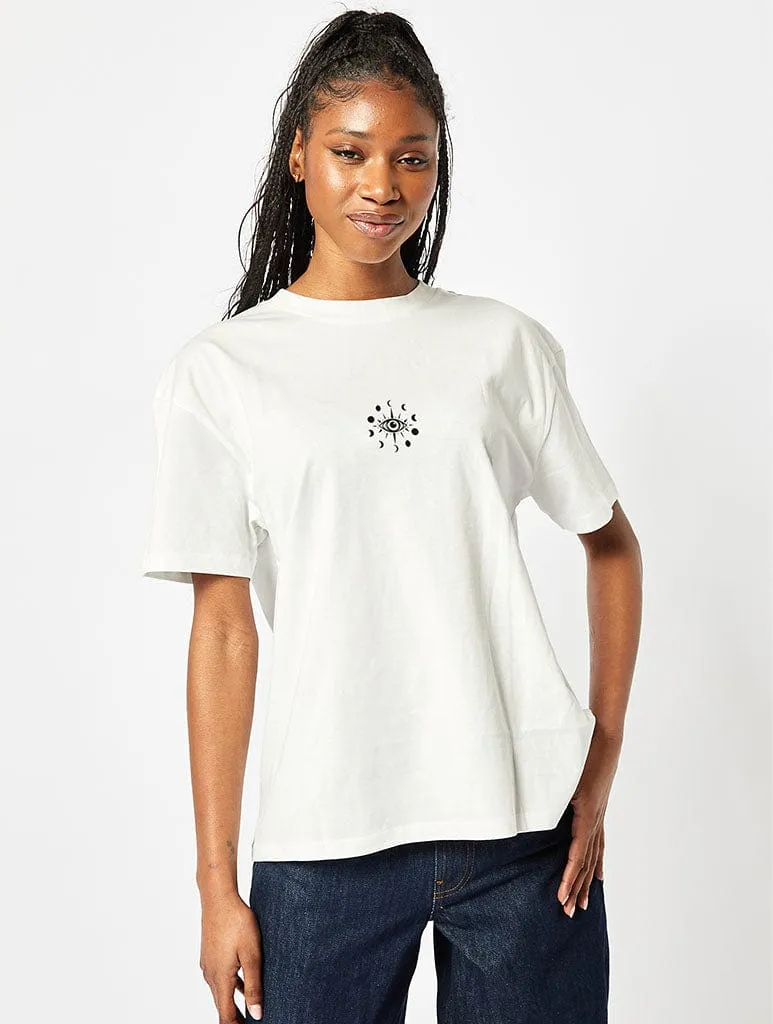 ACOTAR Moon Phase T-Shirt In Ecru