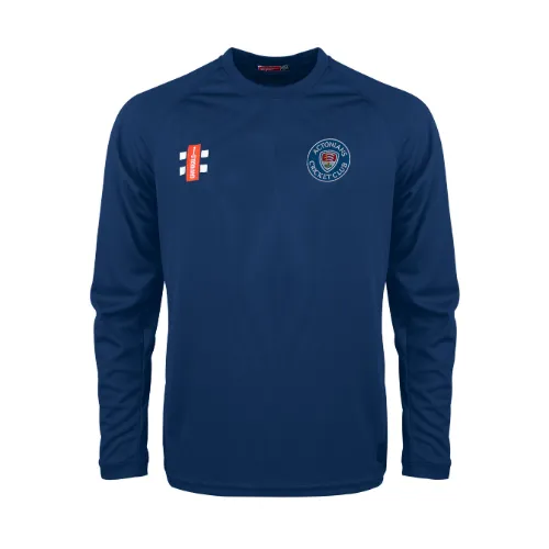 Actonians Cricket Club Child's Navy Matrix V2 L/S Tee Shirt-Junior