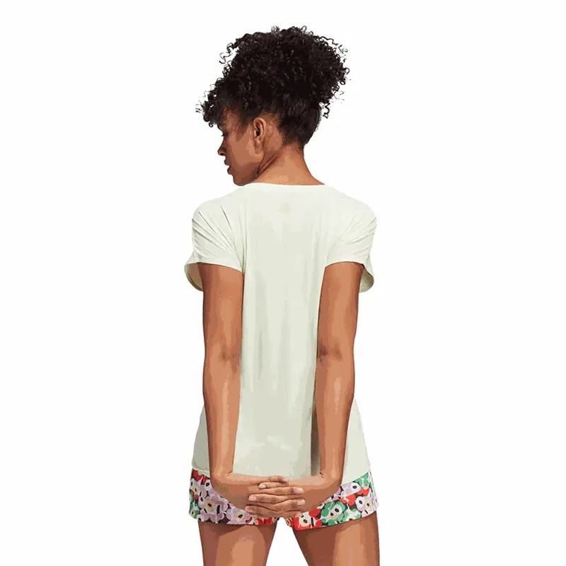 adidas 3 Bar Training Tee - Womens - Almost Lime/Pulse Lime