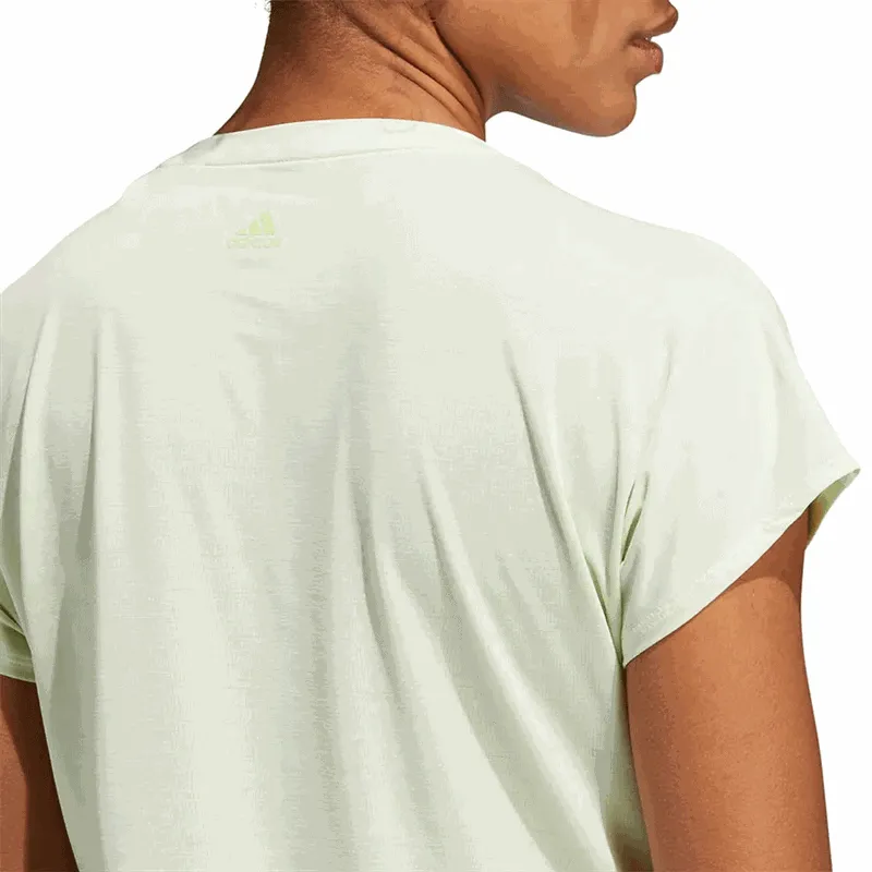 adidas 3 Bar Training Tee - Womens - Almost Lime/Pulse Lime