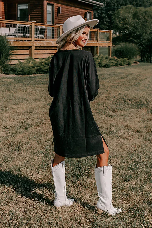 Always There For You T-Shirt Dress In Black