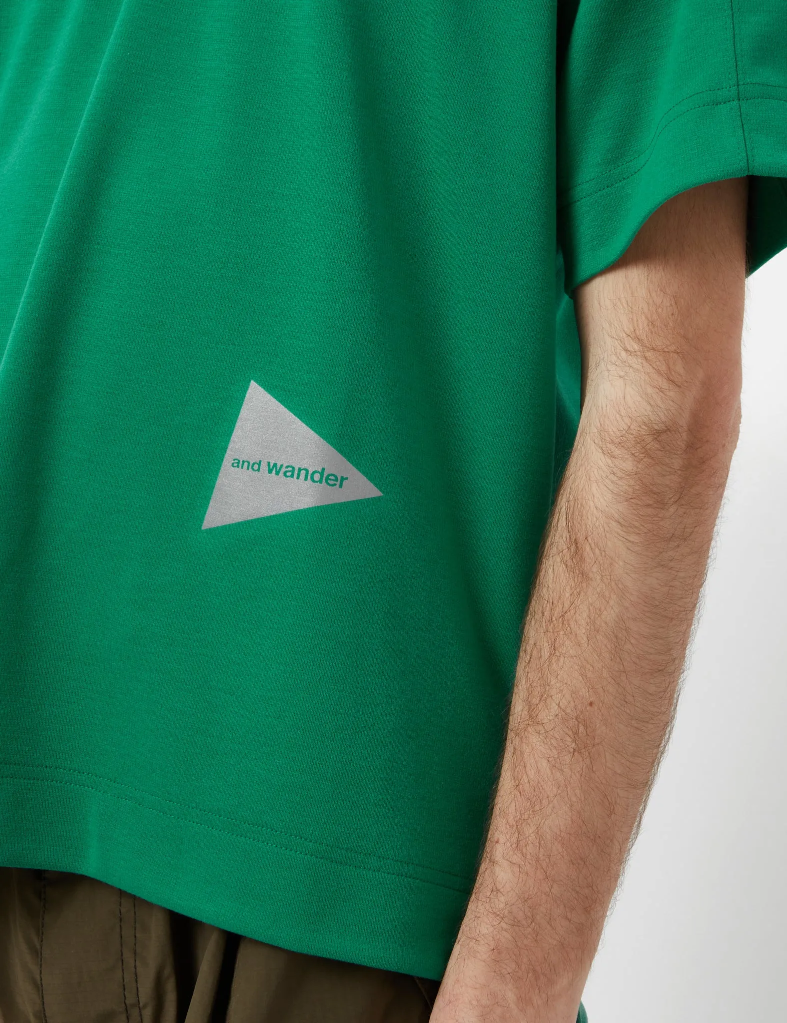 And Wander UV Cut Dry T-Shirt - Green