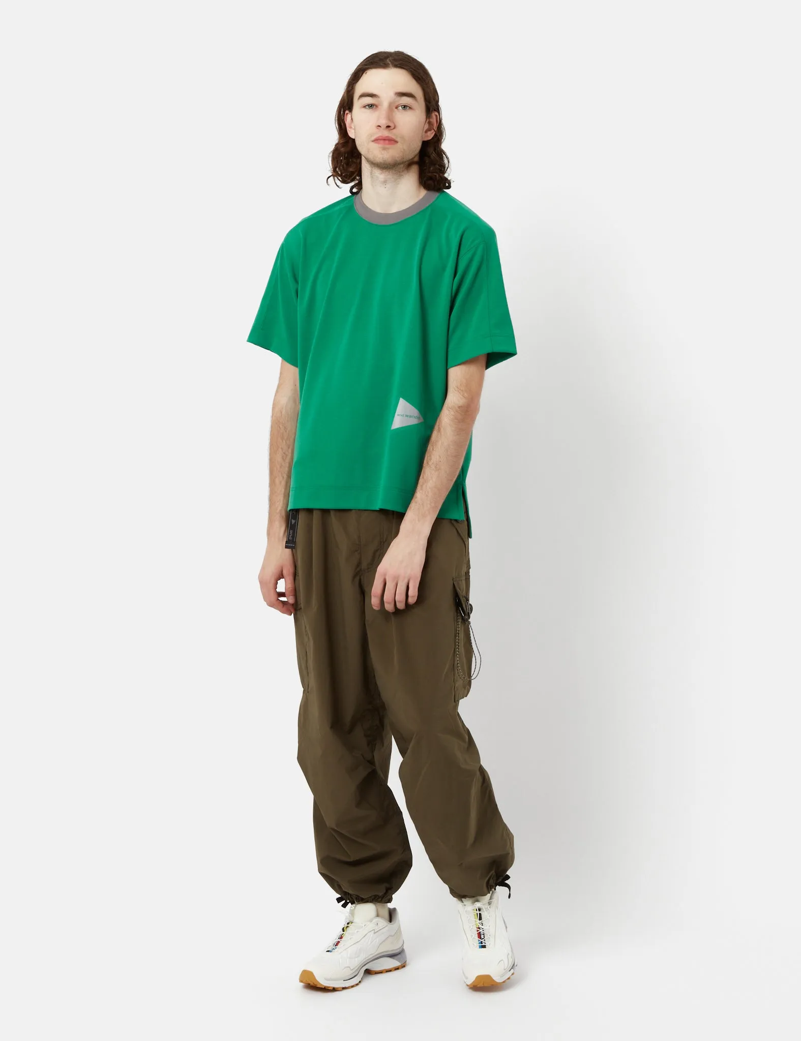And Wander UV Cut Dry T-Shirt - Green