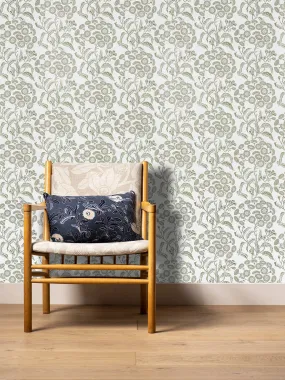 Angophora Green/White Wallpaper