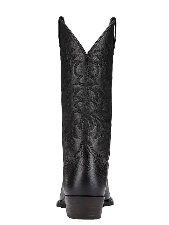 Ariat 10002218 Mens Heritage R Toe Western Boot Black Deertan