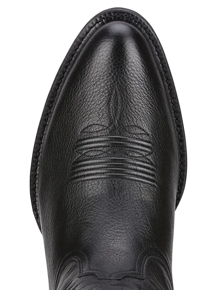 Ariat 10002218 Mens Heritage R Toe Western Boot Black Deertan
