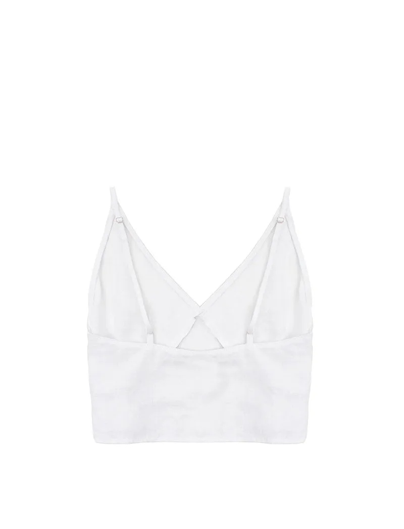 Arthur Cropped Bust Top Bright White