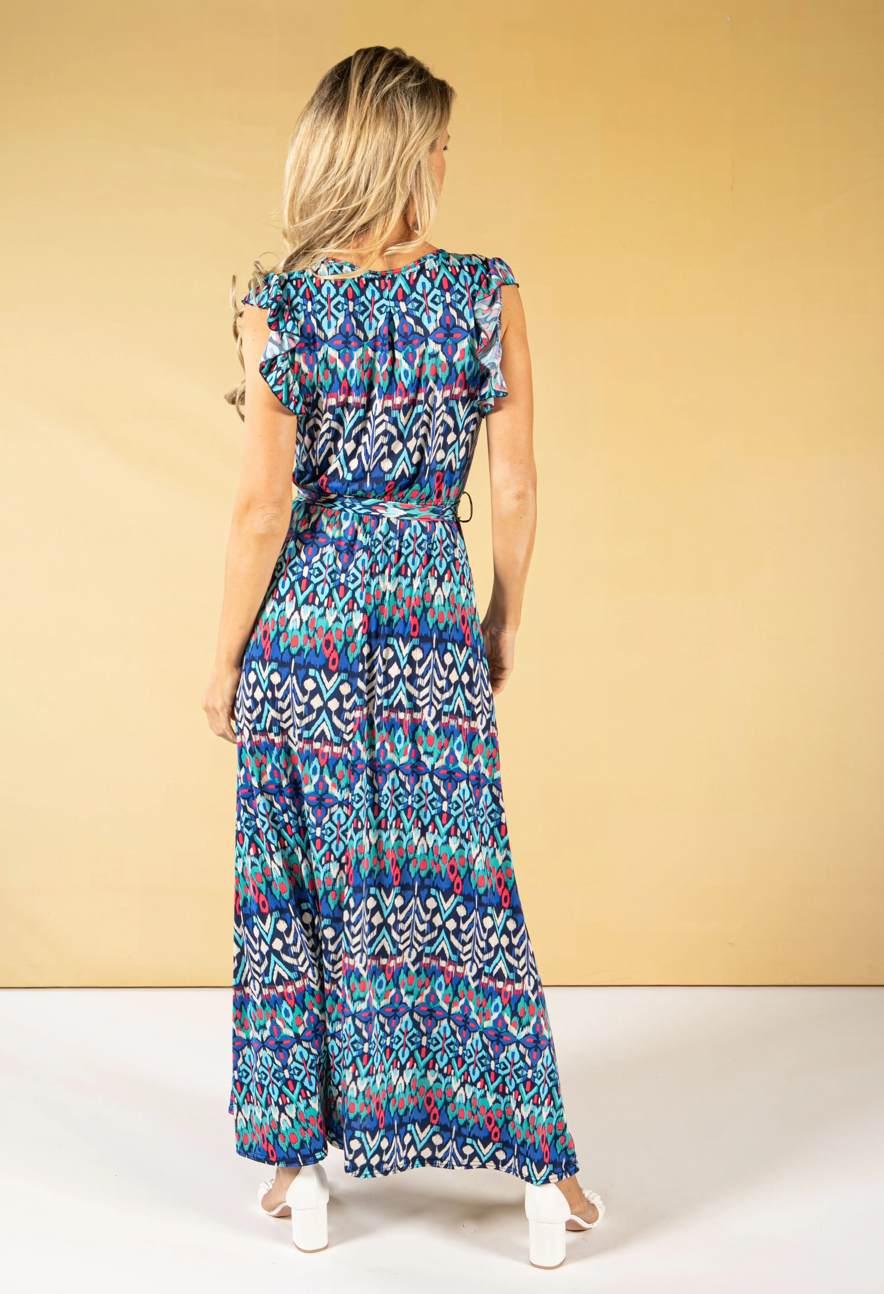 AZTEC PRINT MAXI DRESS
