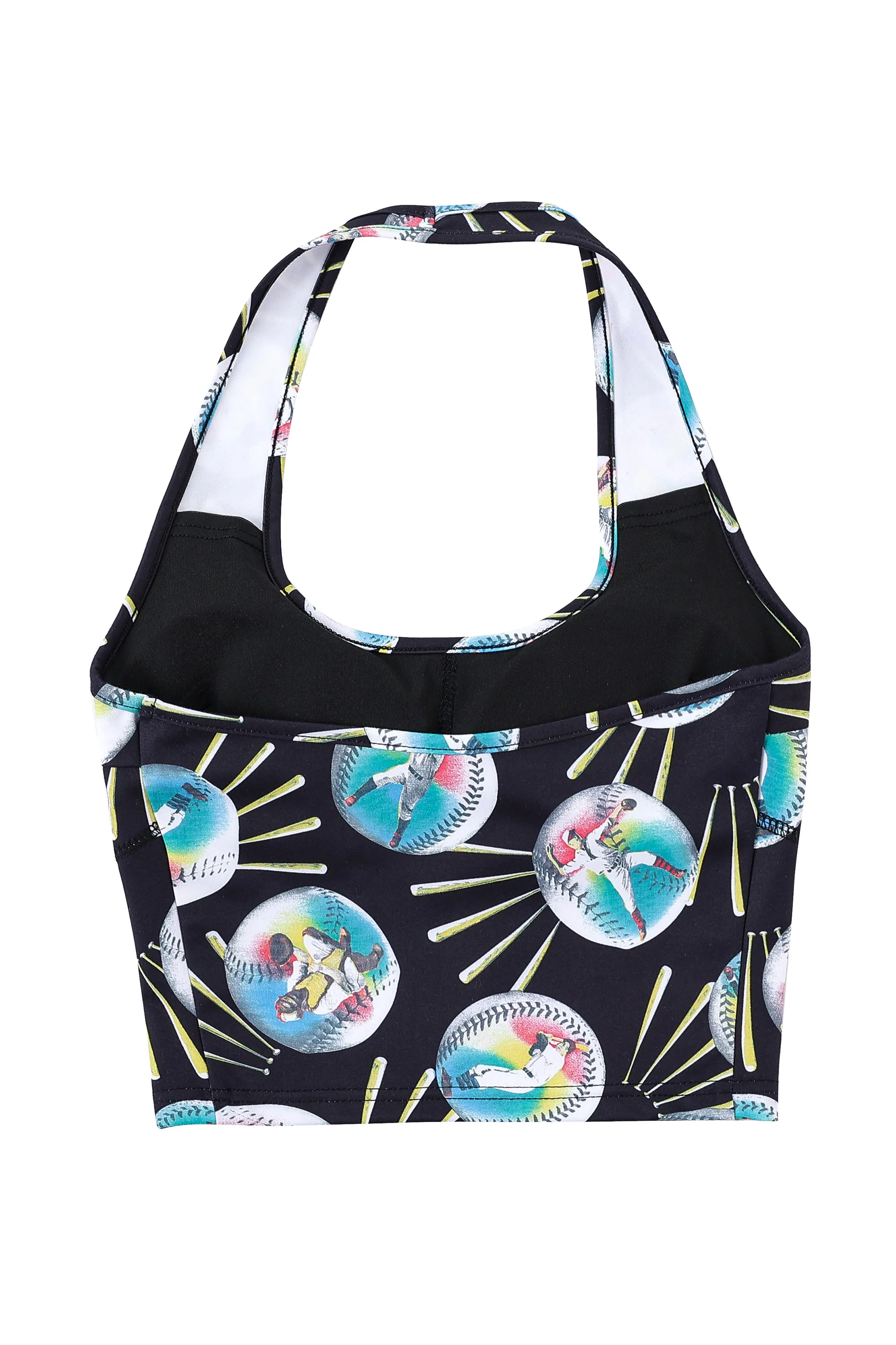Baseballs Bra Yoga Halter Top