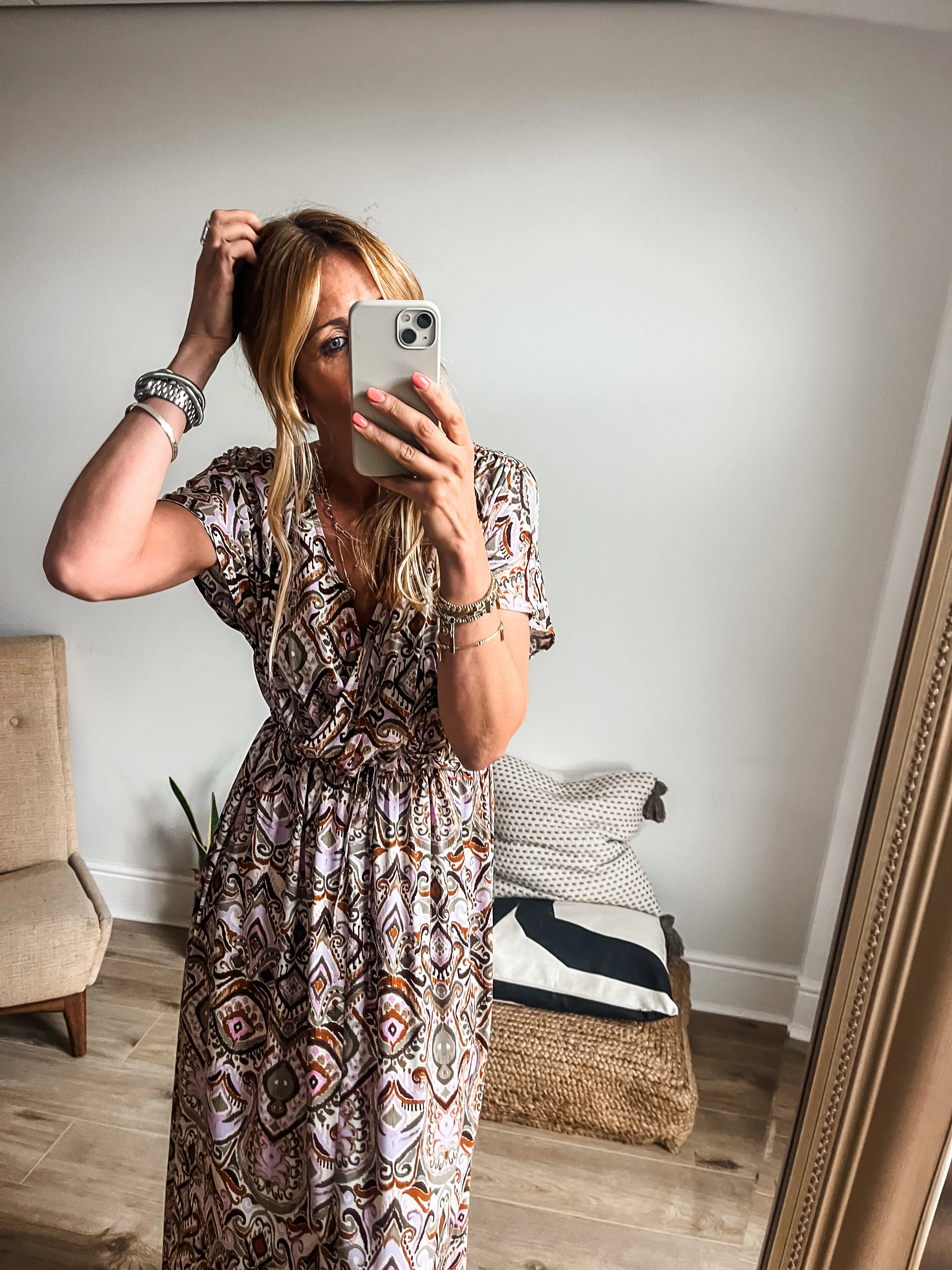 b.young Joella V-Neck Maxi Dress PREMIUM BRAND