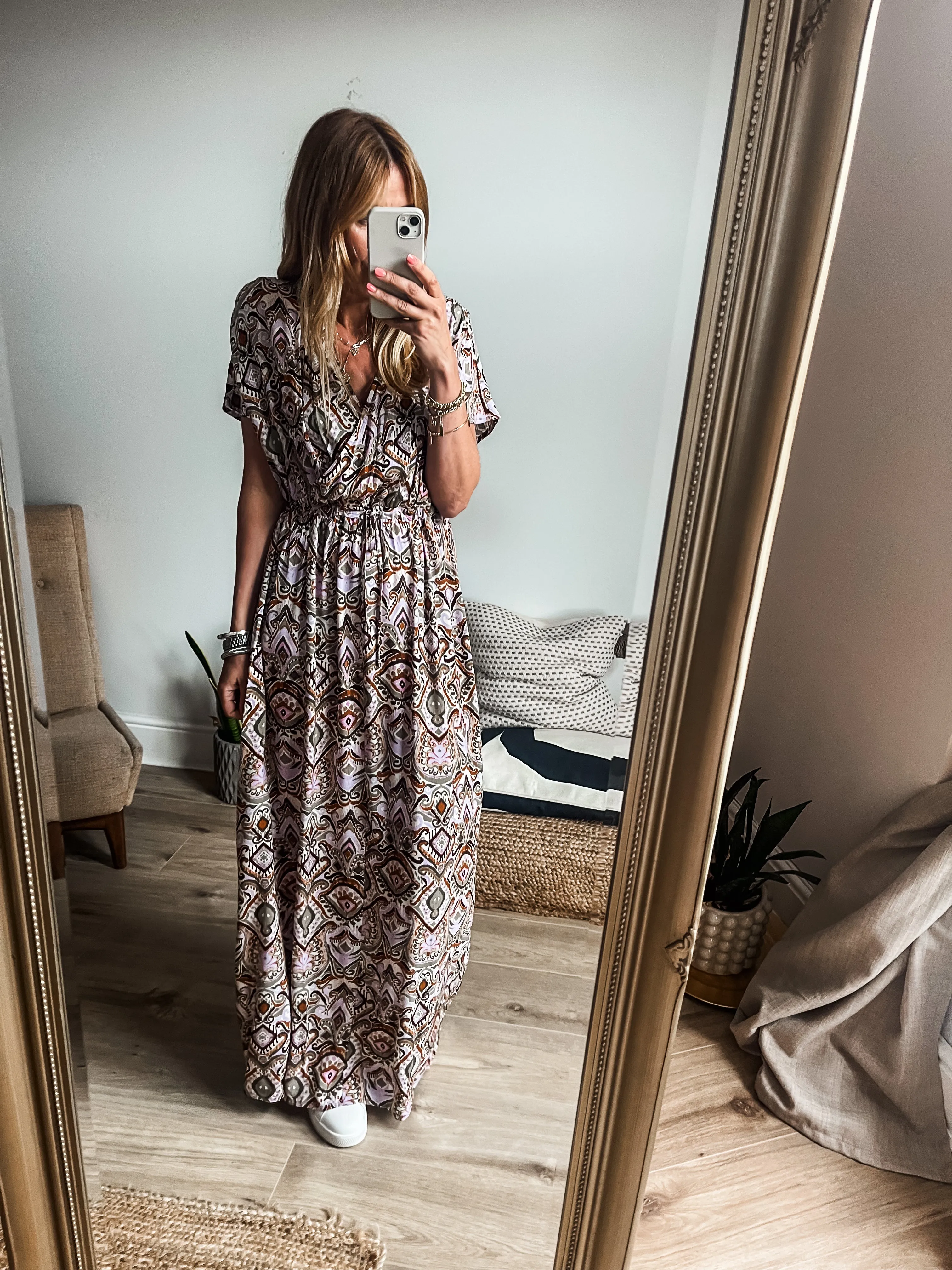 b.young Joella V-Neck Maxi Dress PREMIUM BRAND