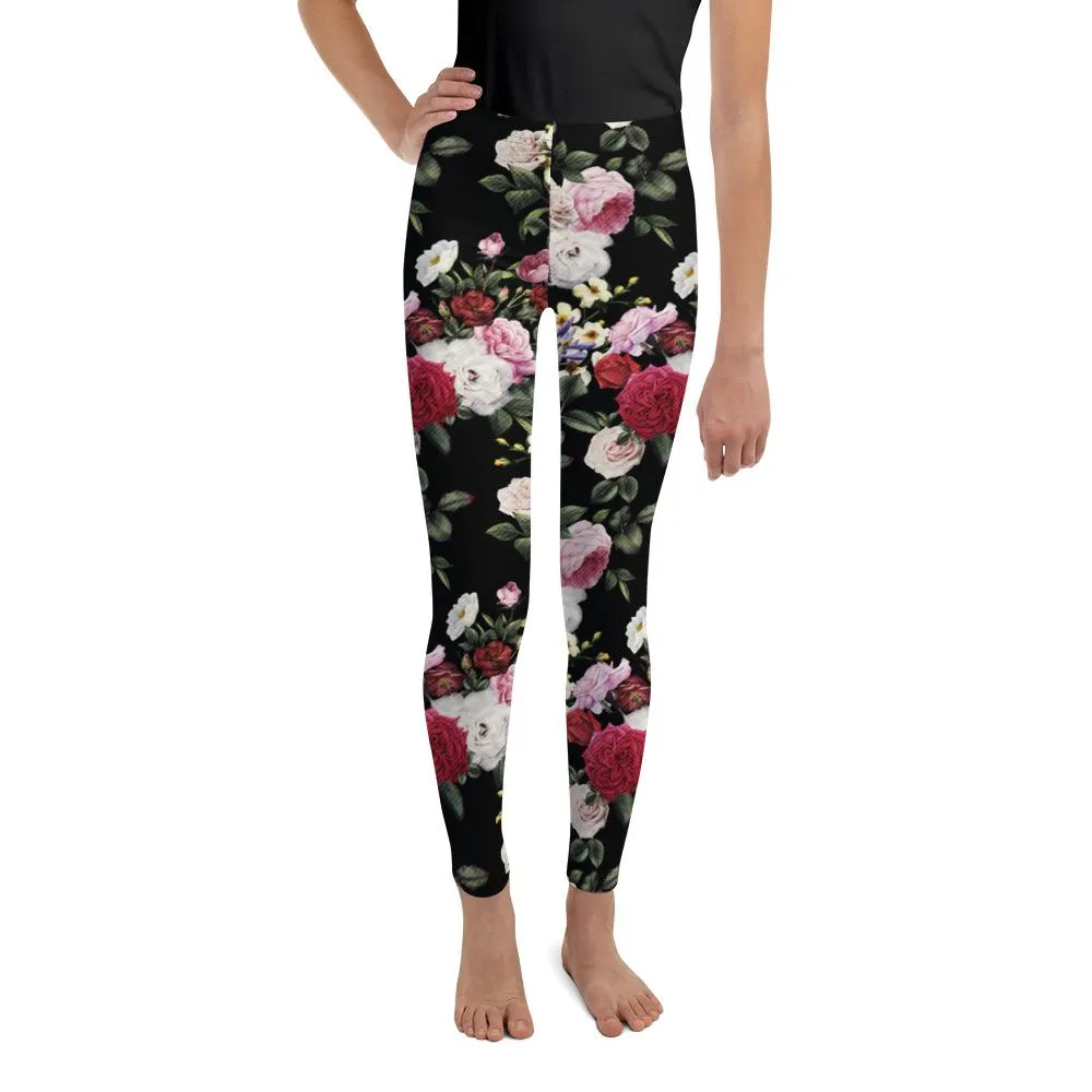 Colorful Roses Youth Leggings