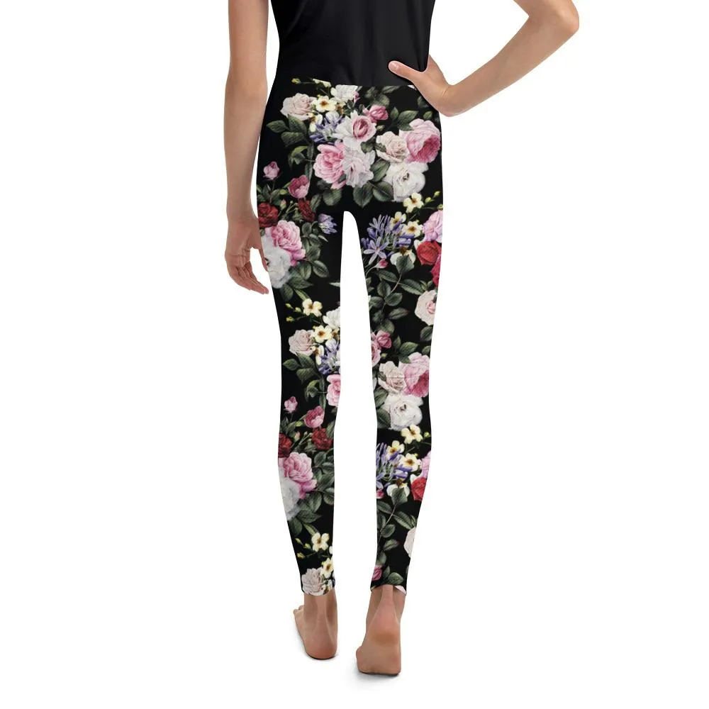 Colorful Roses Youth Leggings