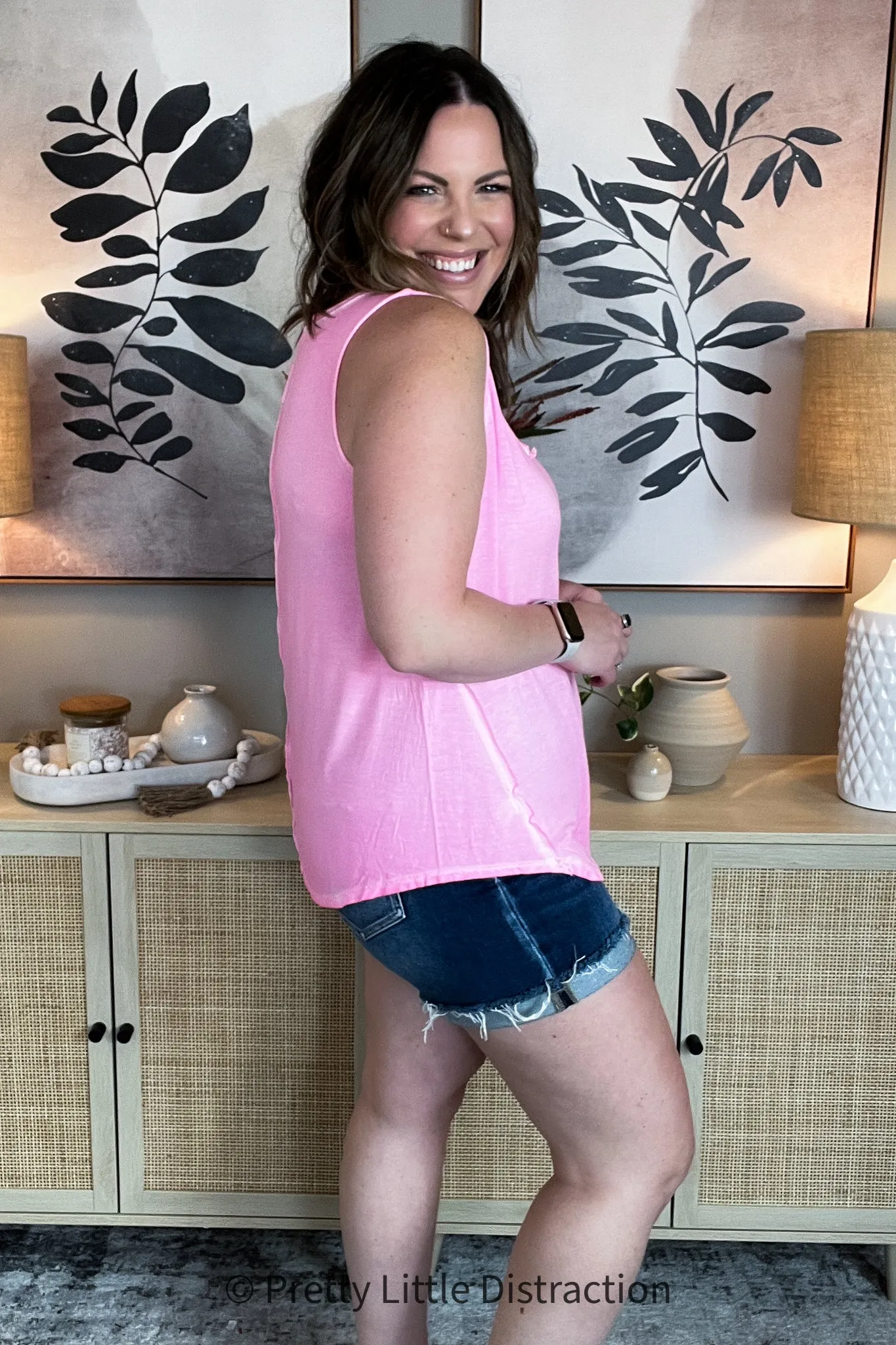 Comfy Vibes Washed Sleeveless Top