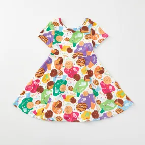 COOKIES & MILK DRESS (SHORT SLEEVES) PRE-ORDER (KIDS AND ADULT)