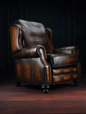 Cowboy Push Back Leather Recliner