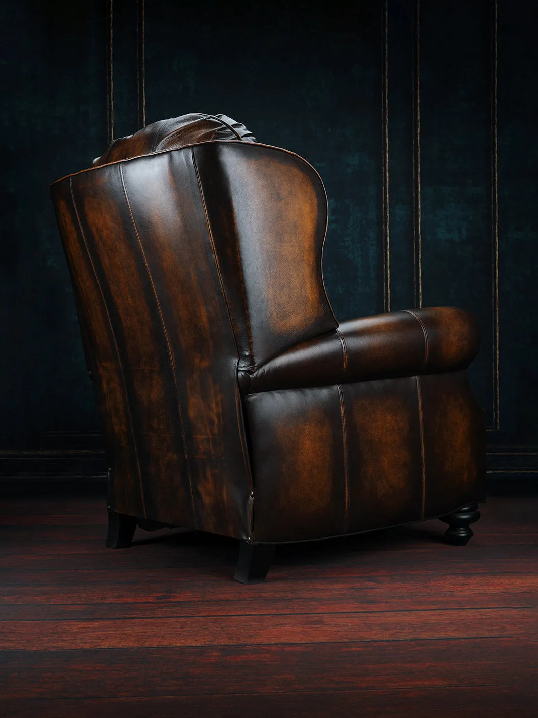 Cowboy Push Back Leather Recliner