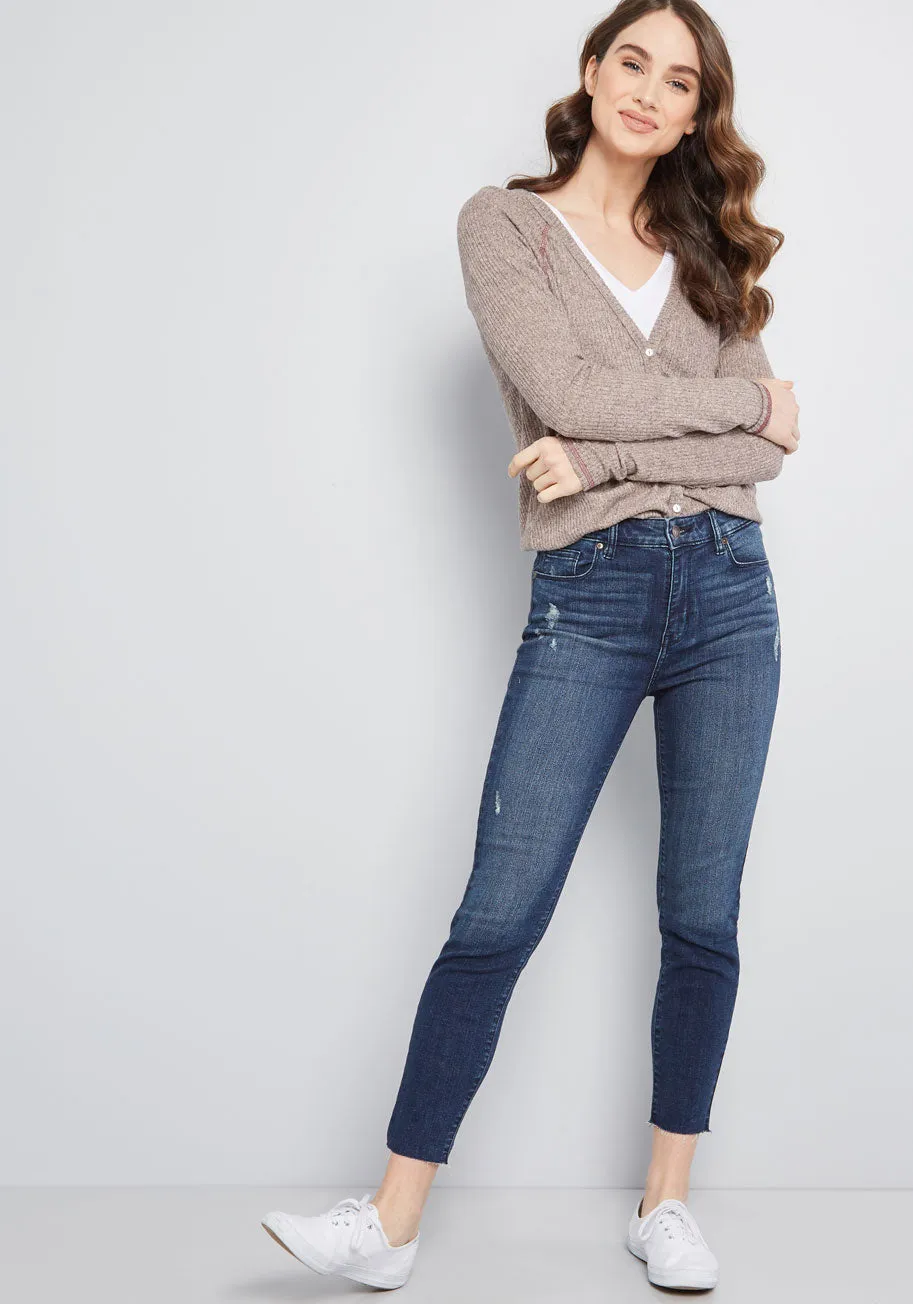 Day Started Cropped Skinny Jeans