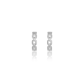 Diamonds by Georgini - Twelve Natural Diamond Link Earrings Silver