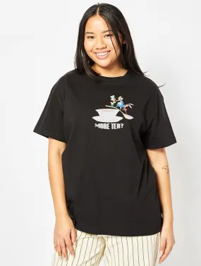 Disney Alice In Wonderland More Tea Black T-Shirt